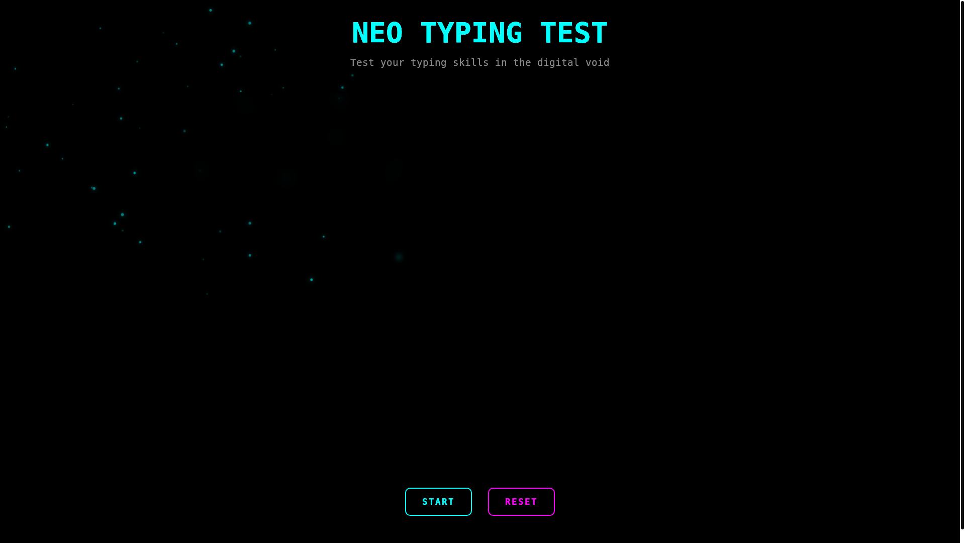 website screenshot of https://neotypingtest.com/