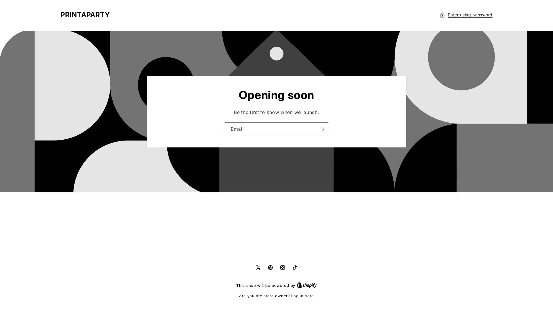 website screenshot of https://printaparty.com.au/