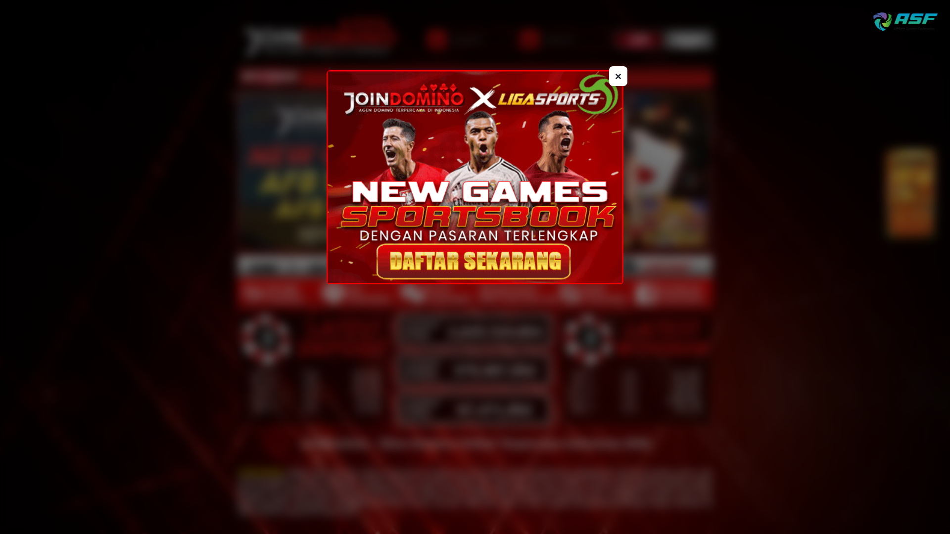 website screenshot of https://playjoindomino.xyz/
