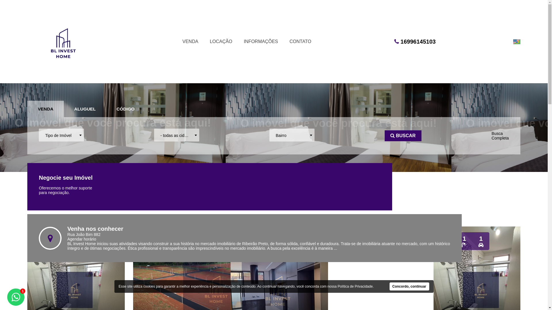 website screenshot of https://blinvesthome.com.br/