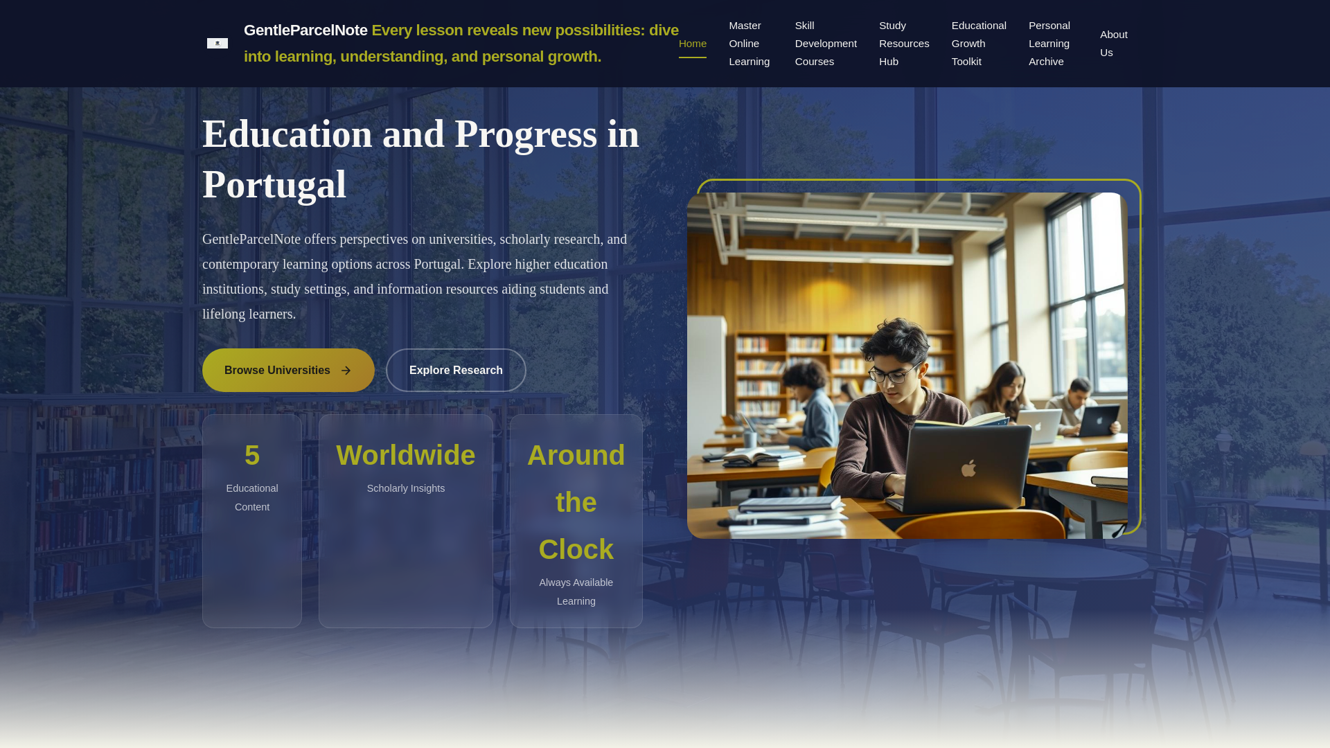 website screenshot of https://gentleparcelnote.pro