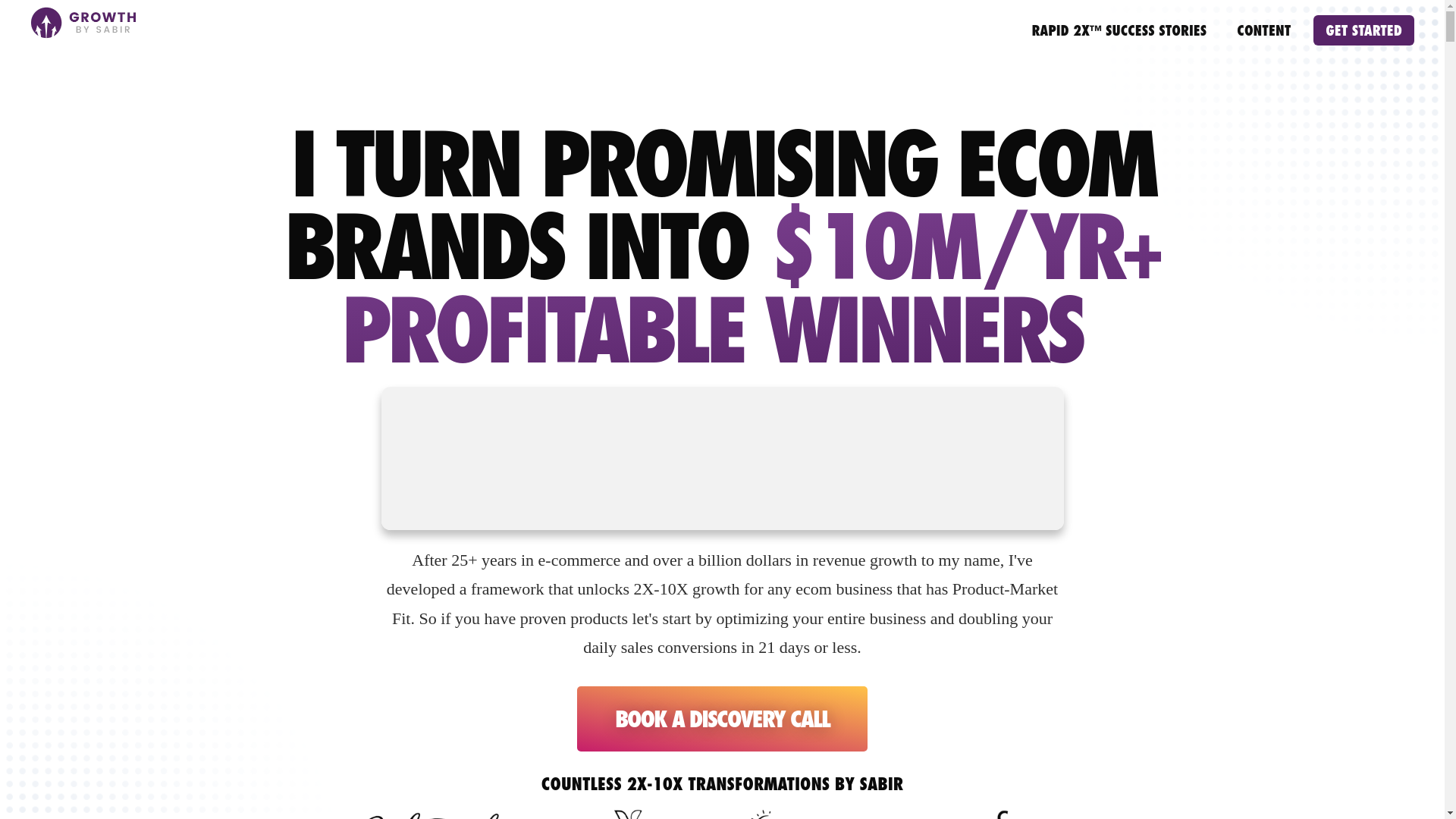 website screenshot of https://achievegrowthbysabir.com/