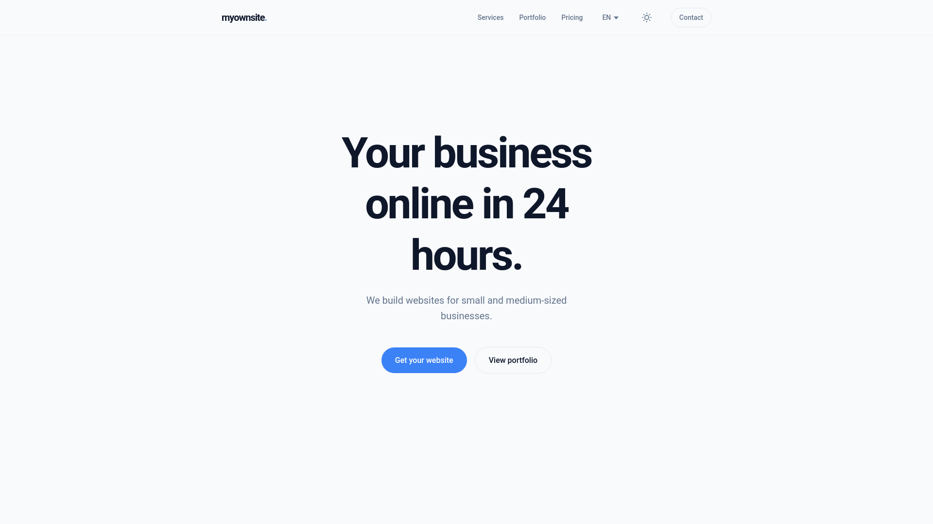 website screenshot of https://myownsite.site