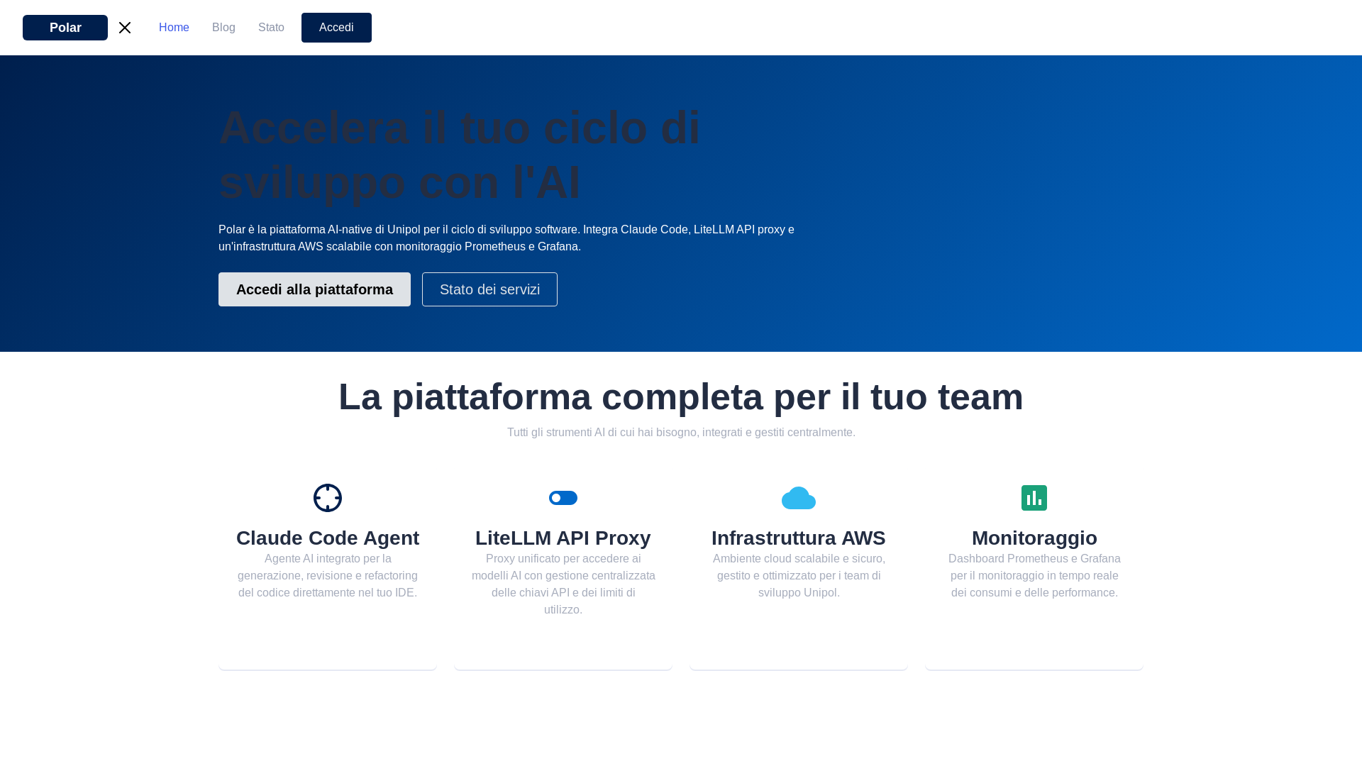 website screenshot of https://polar-unipol.pages.dev/