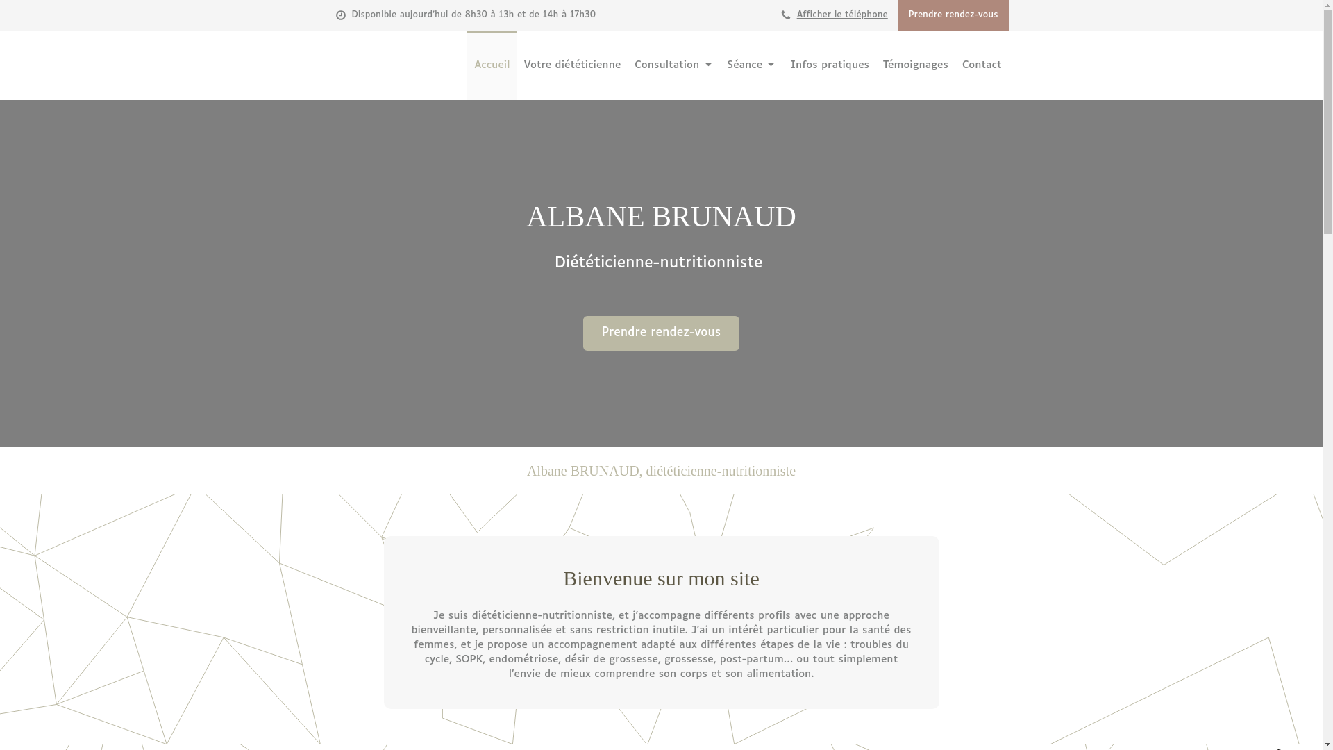 website screenshot of https://albane-brunaud.fr/