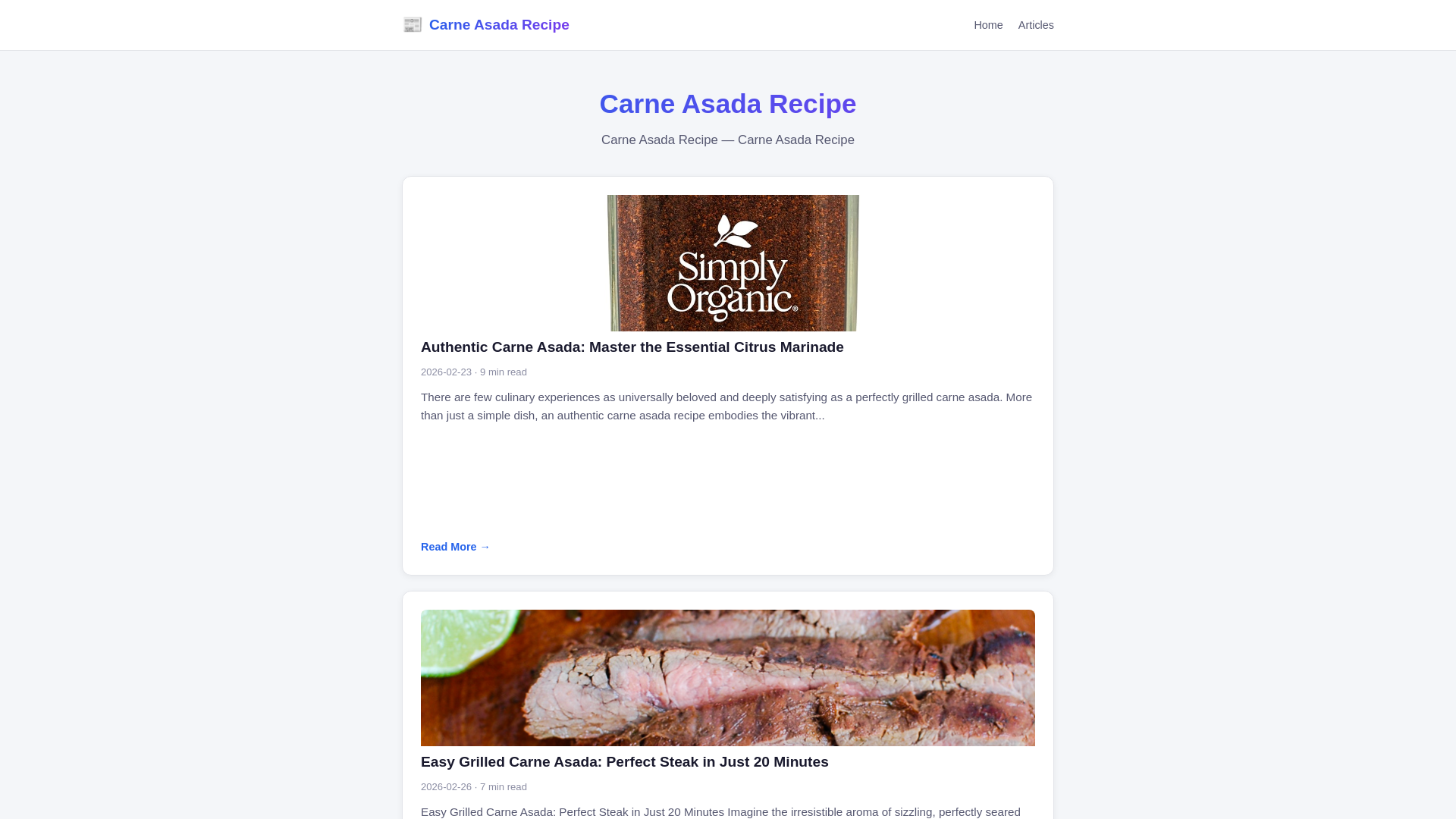 website screenshot of https://carne-asada-recipe.pages.dev/