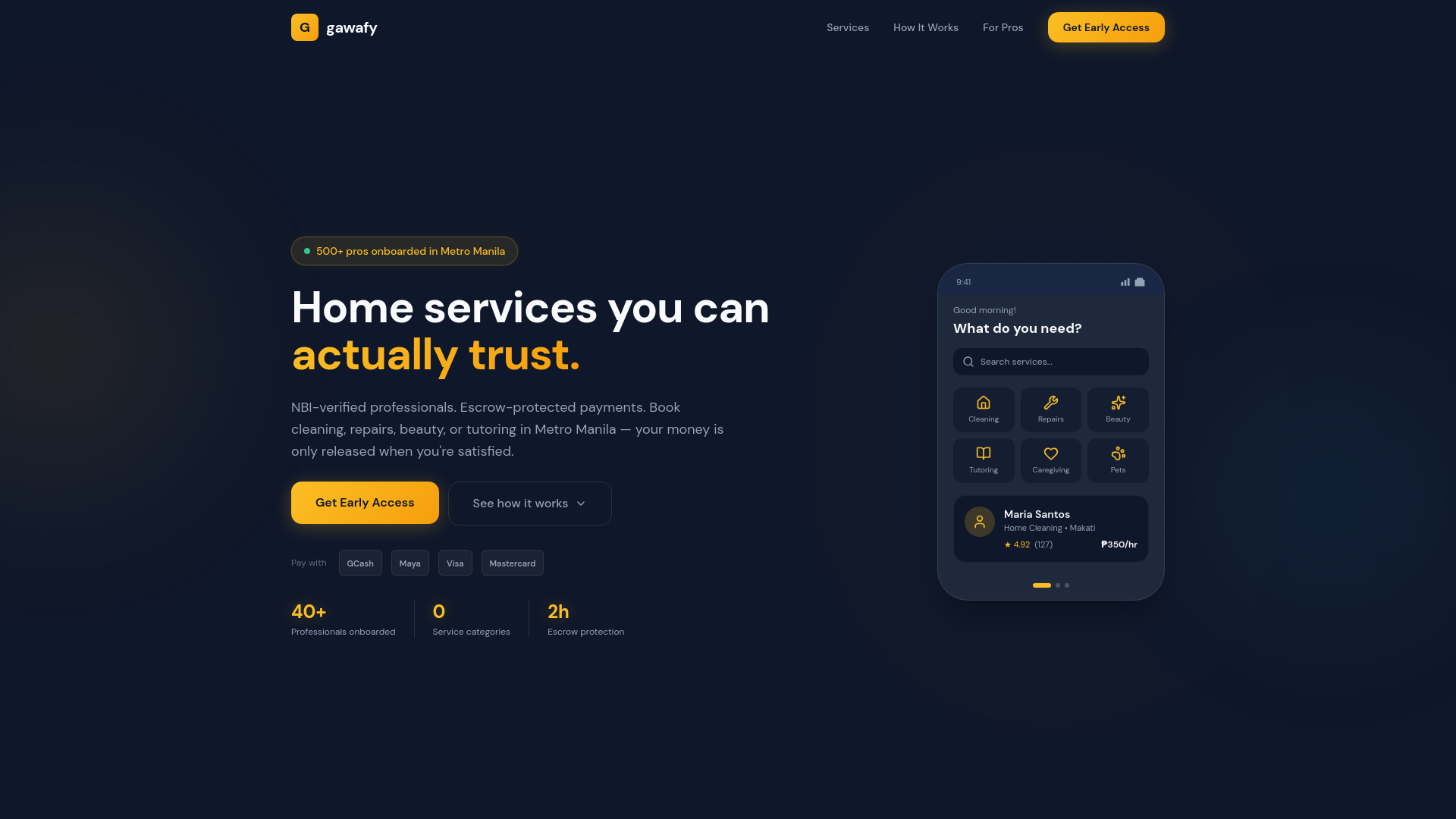 website screenshot of https://gawafy.pages.dev/