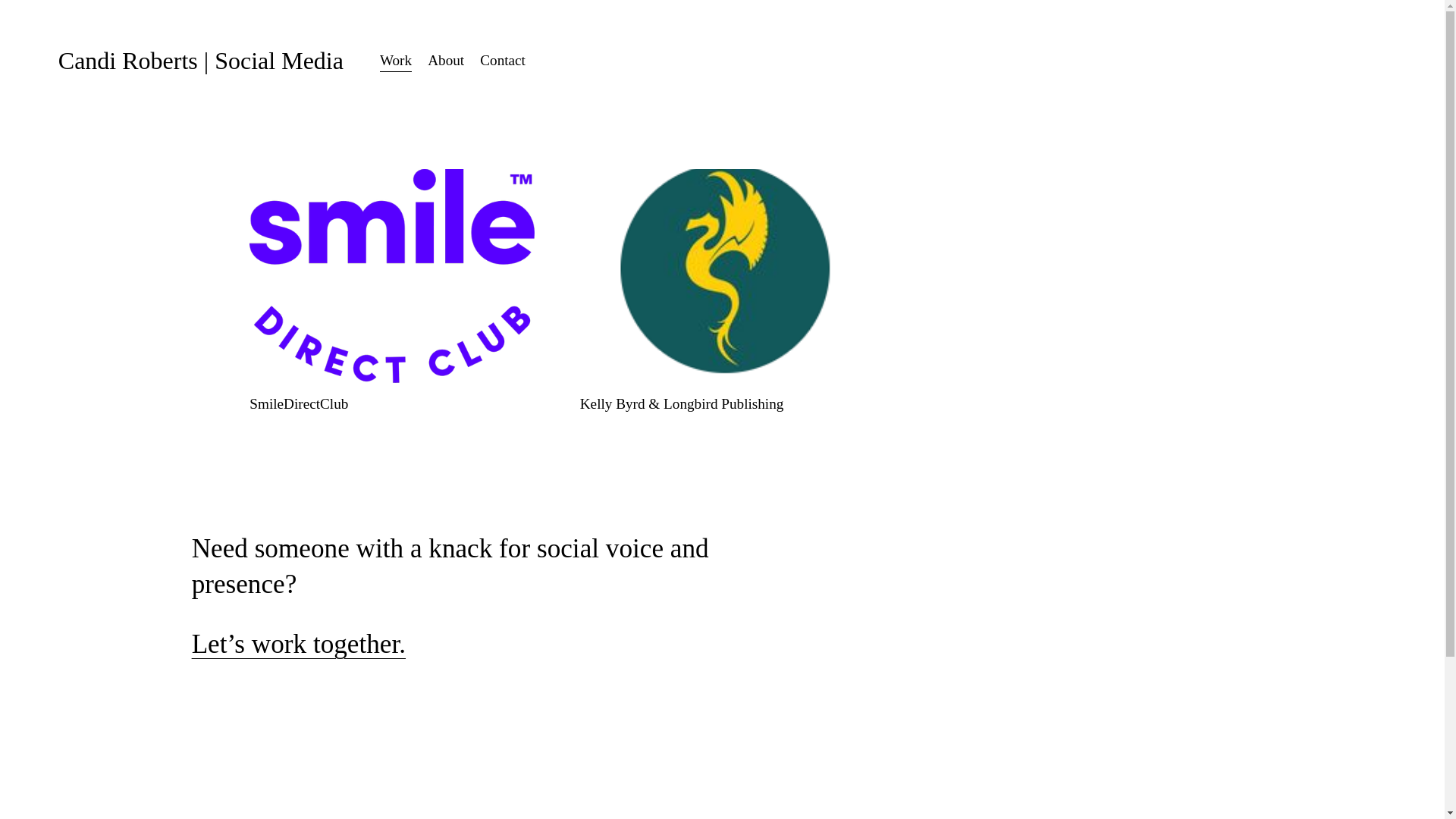 website screenshot of https://candiroberts.online/