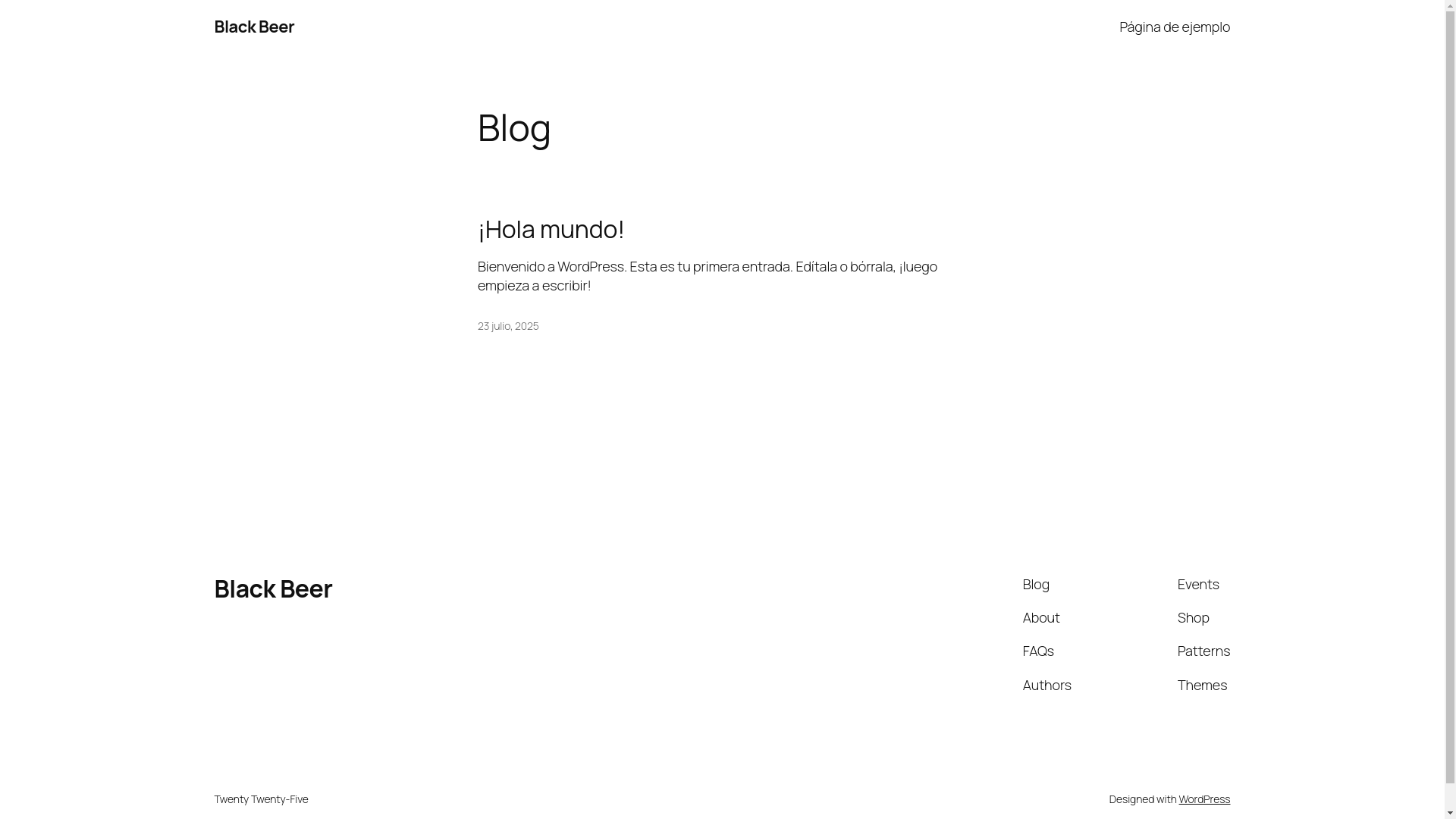 website screenshot of https://blackbeer.mx/