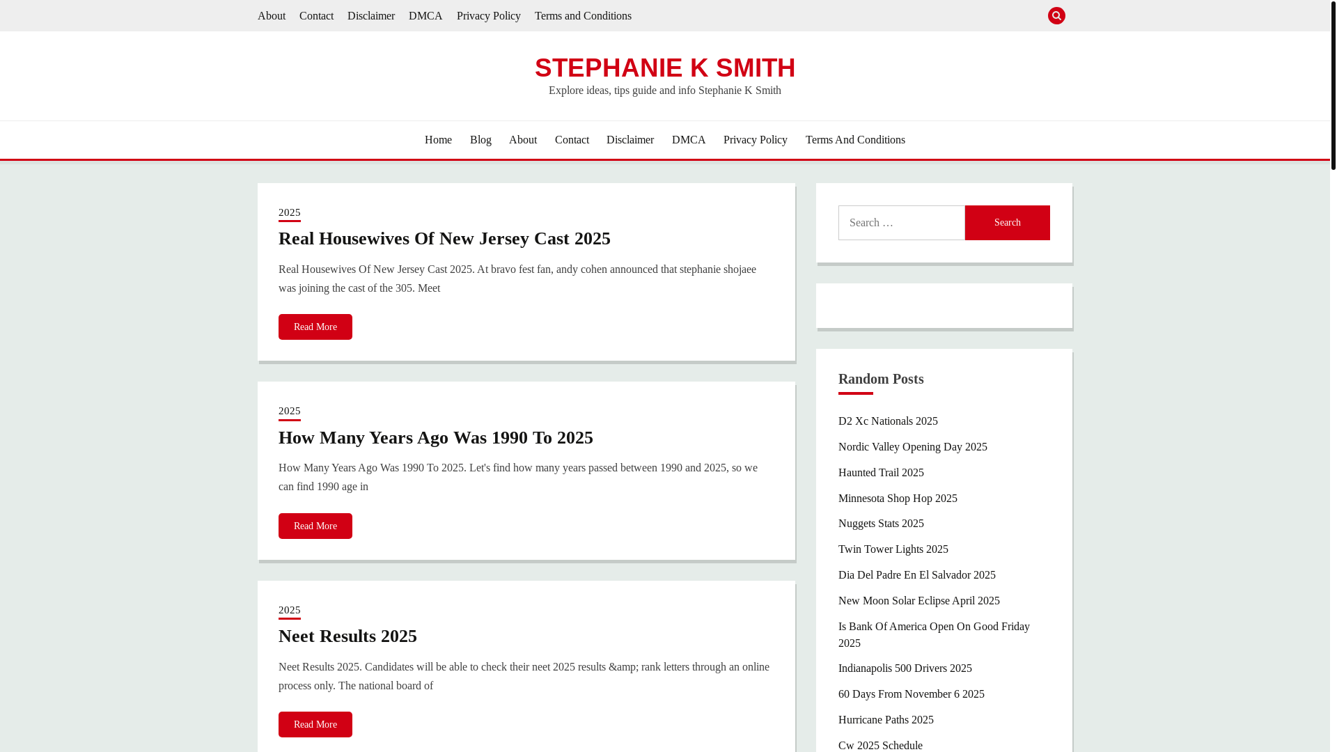 website screenshot of https://stephanieksmithh.pages.dev/