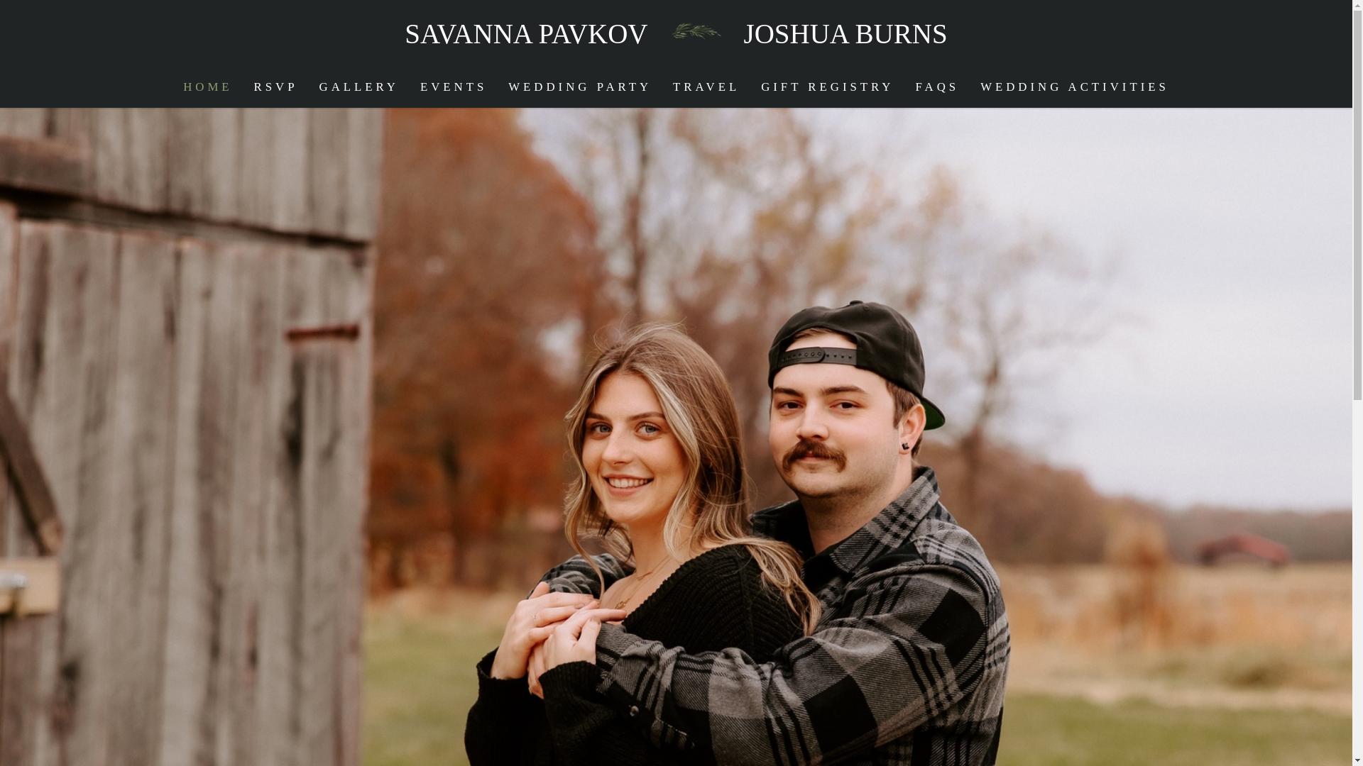 website screenshot of https://savandjosh-burnswedding.com/