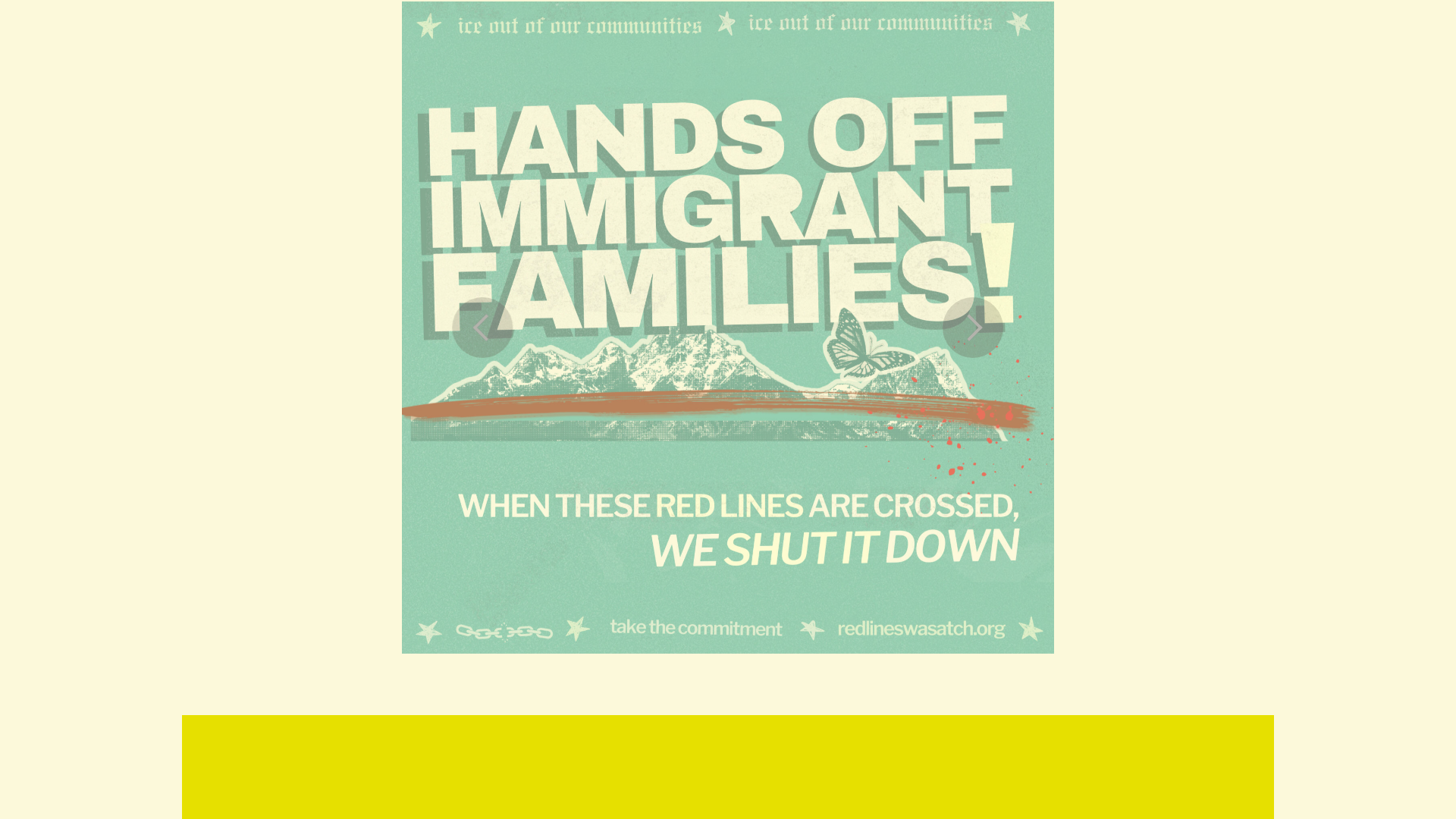 website screenshot of https://redlineswasatch.org/