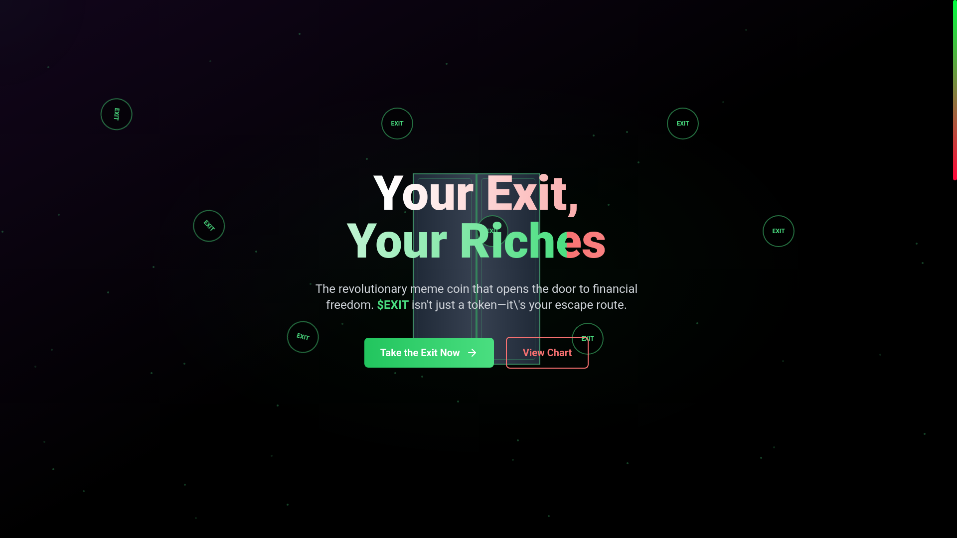 website screenshot of https://exitcoinsolana.fun/