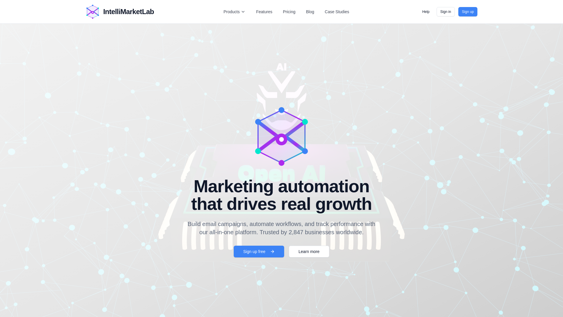 website screenshot of https://intellimarketlab.com/