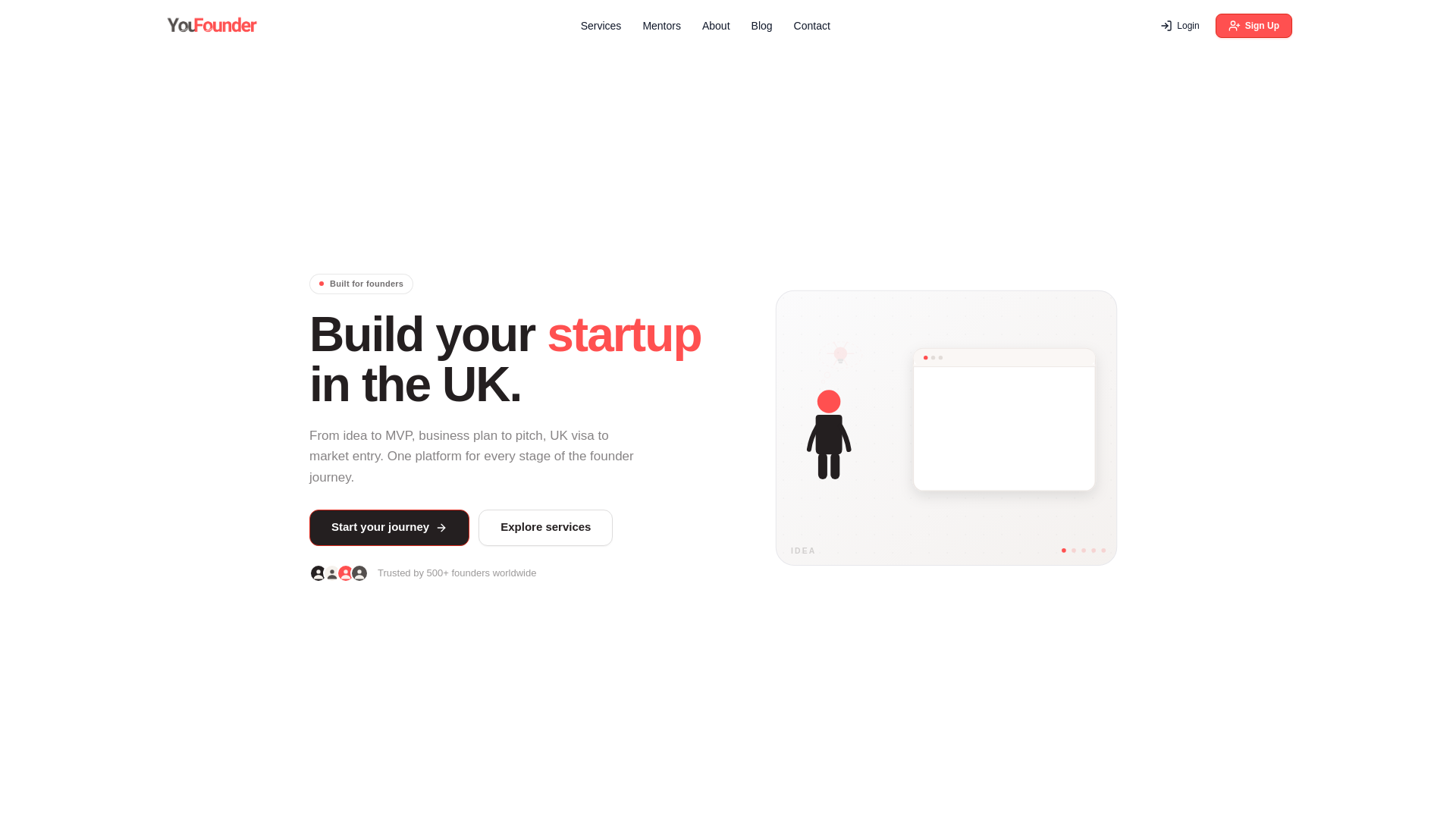 website screenshot of https://youfounder.co.uk/