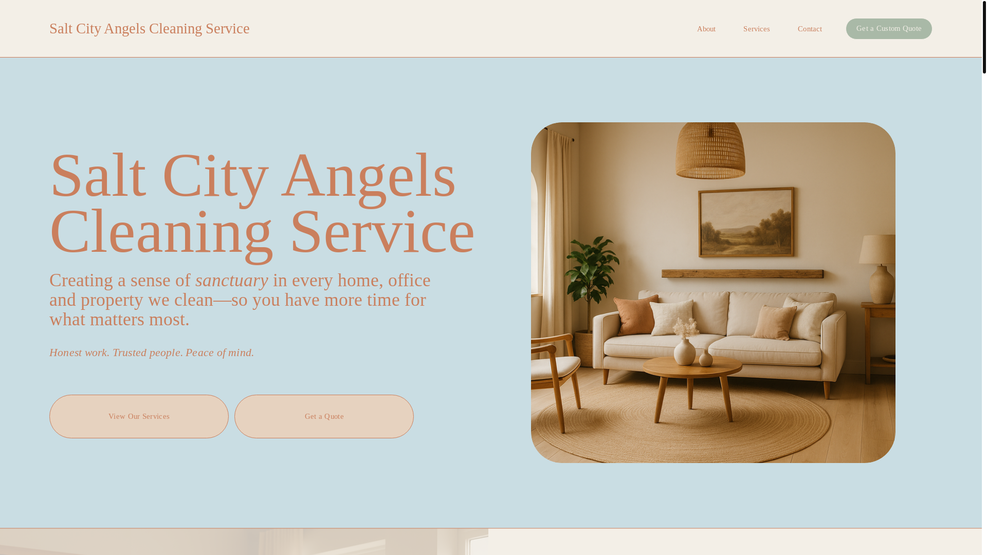 website screenshot of https://saltcityangelscleaning.com/
