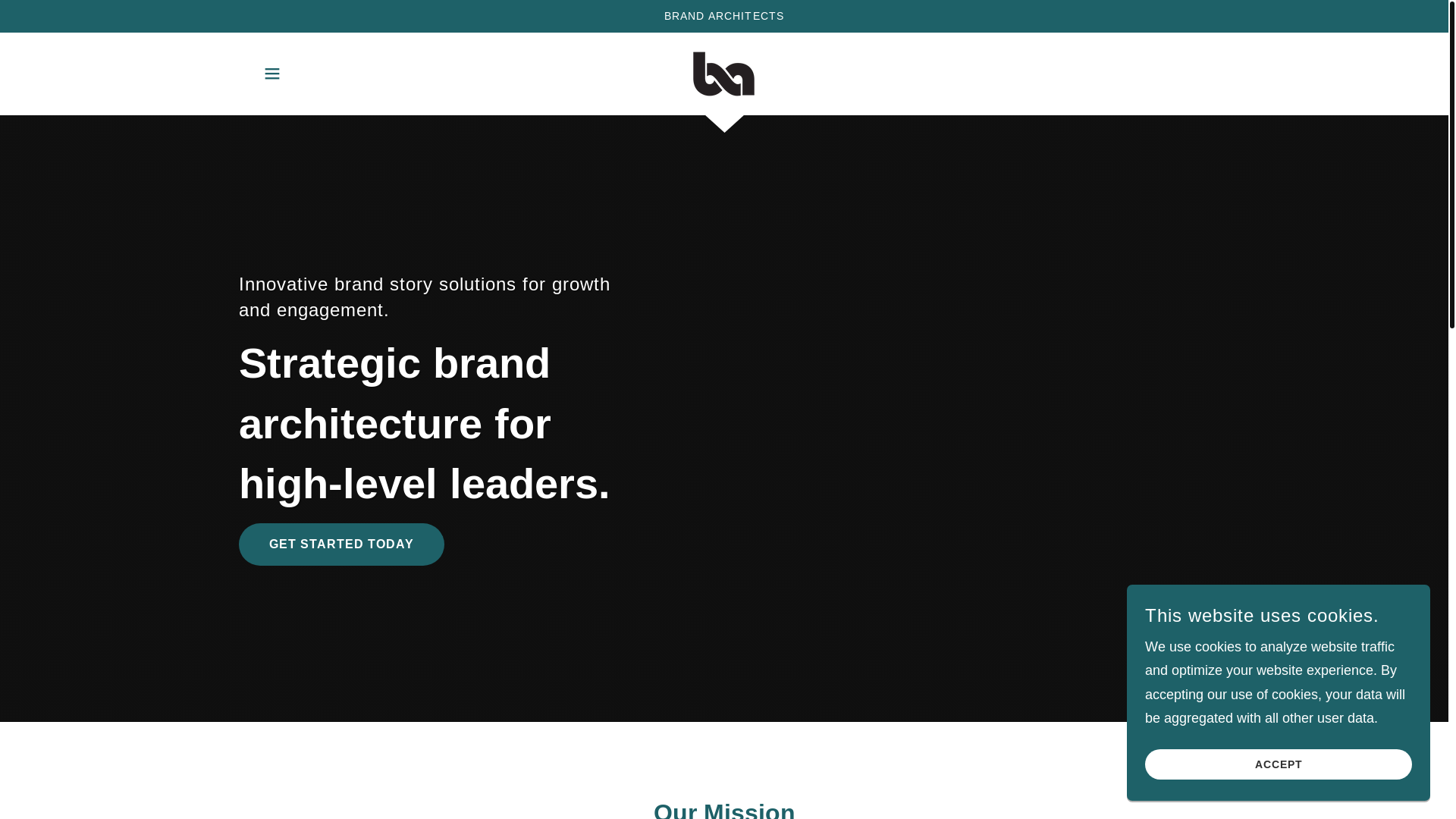 website screenshot of https://brand-architect.io/