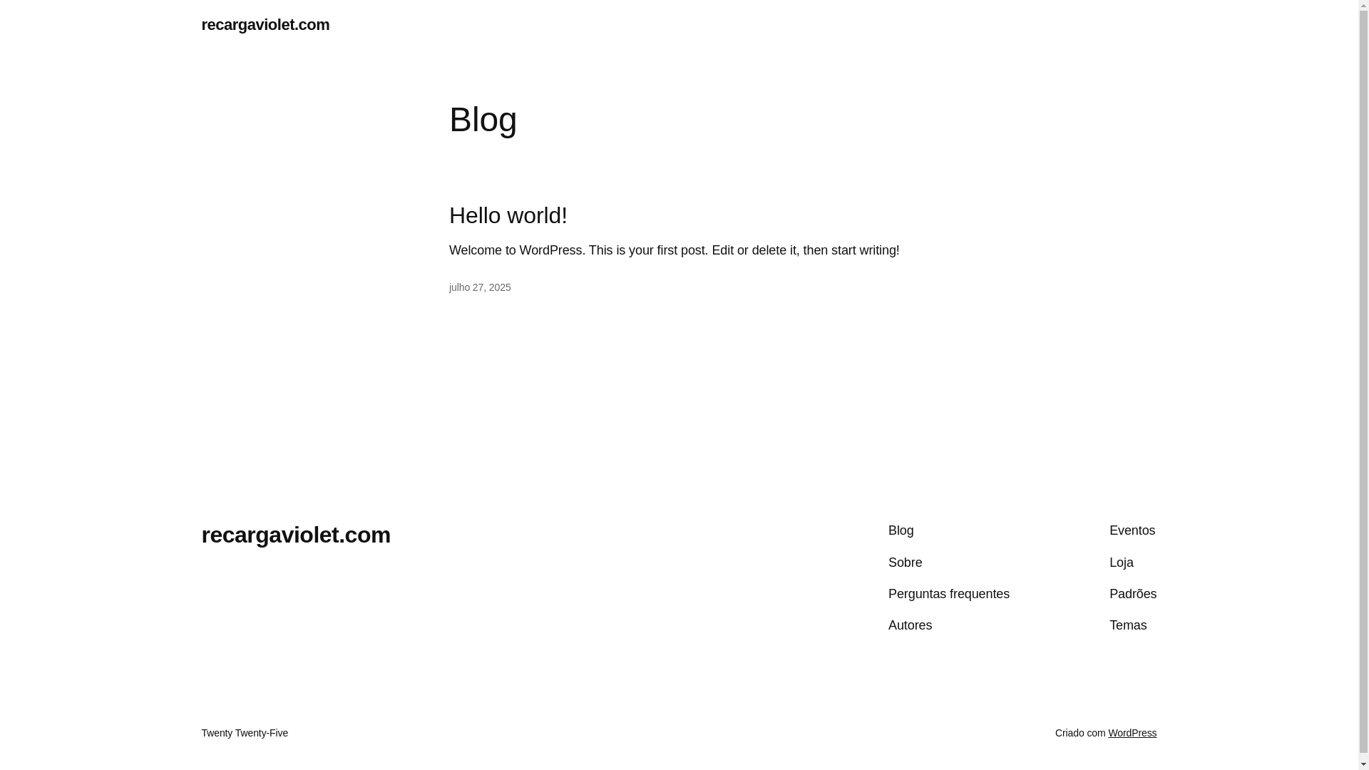website screenshot of https://recargaviolet.com/