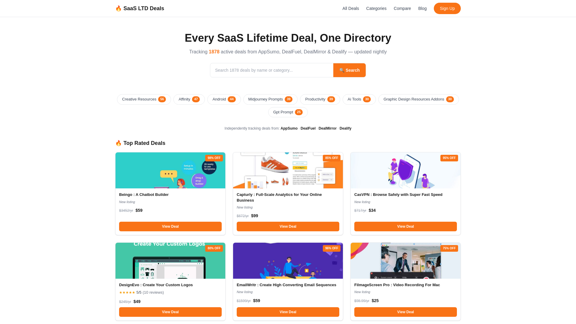 website screenshot of https://saas-deals.pages.dev/