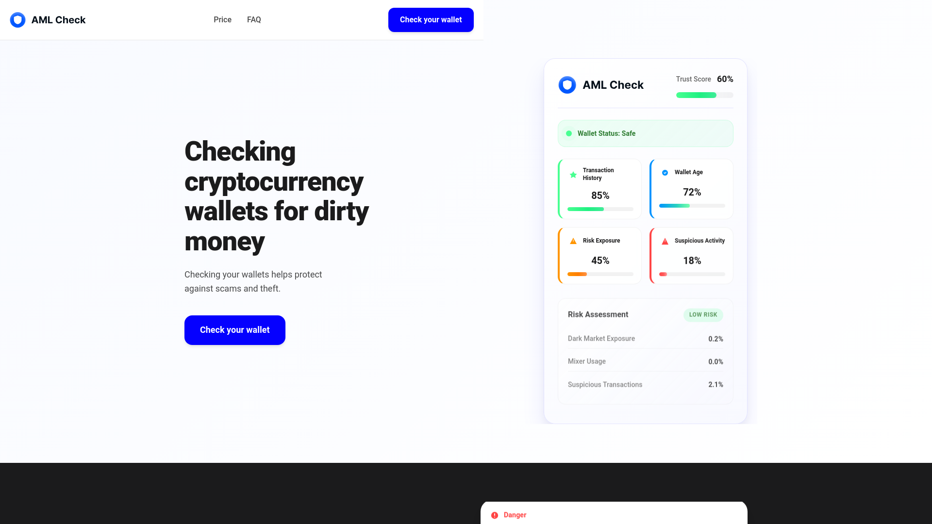 website screenshot of https://aml-cryptobot.cfd