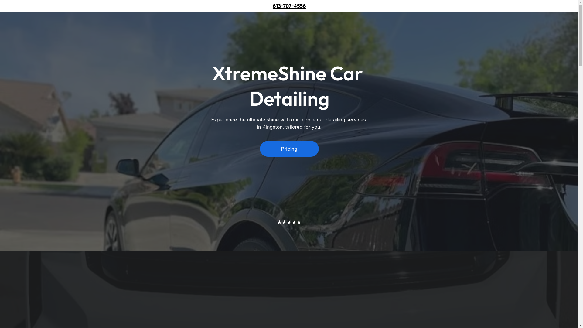 website screenshot of https://xtremeshinecardetailing.shop/