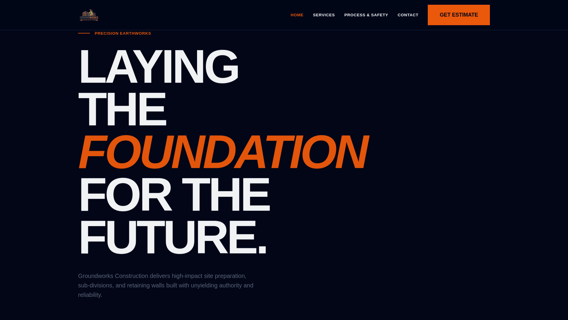 website screenshot of https://groudworksconstruction.pages.dev/