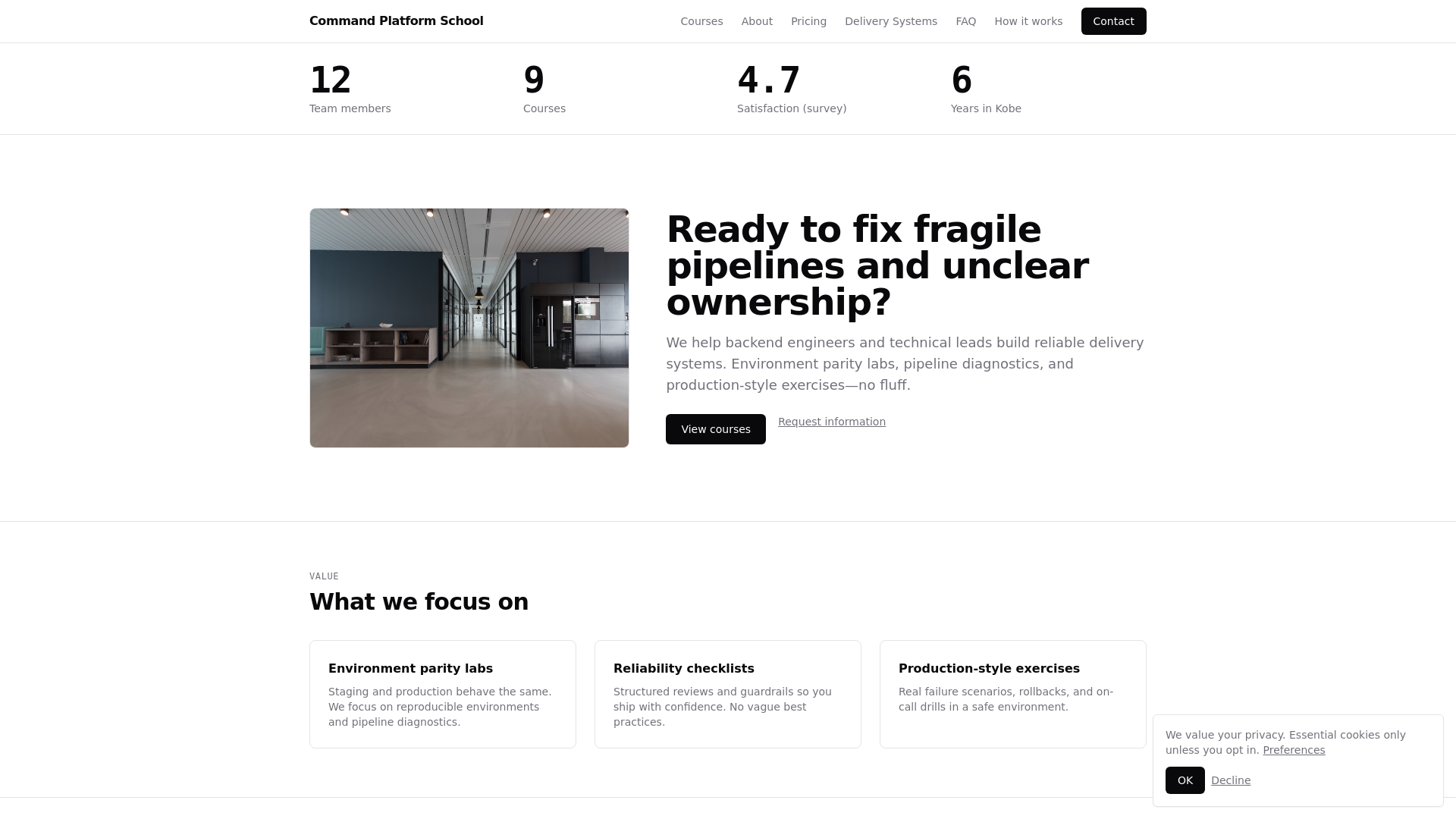 website screenshot of https://command-platform.digital/