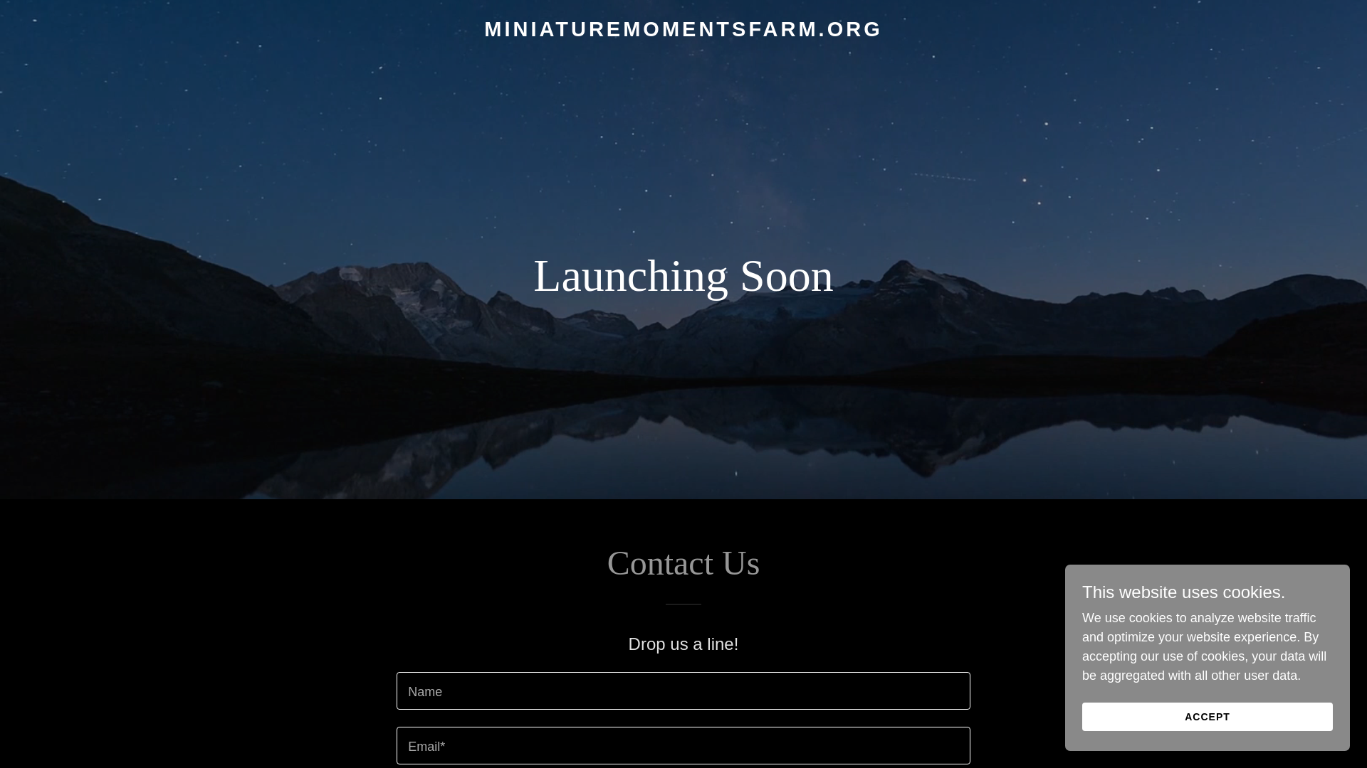 website screenshot of https://miniaturemomentsfarm.org/
