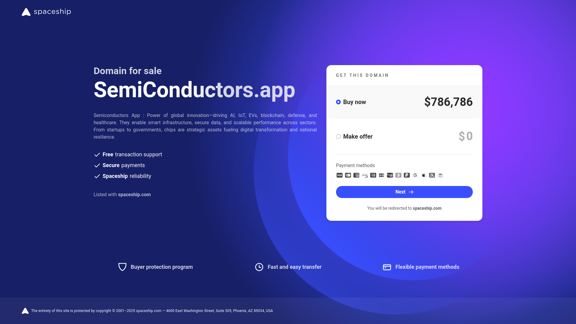 website screenshot of https://semiconductors.app/