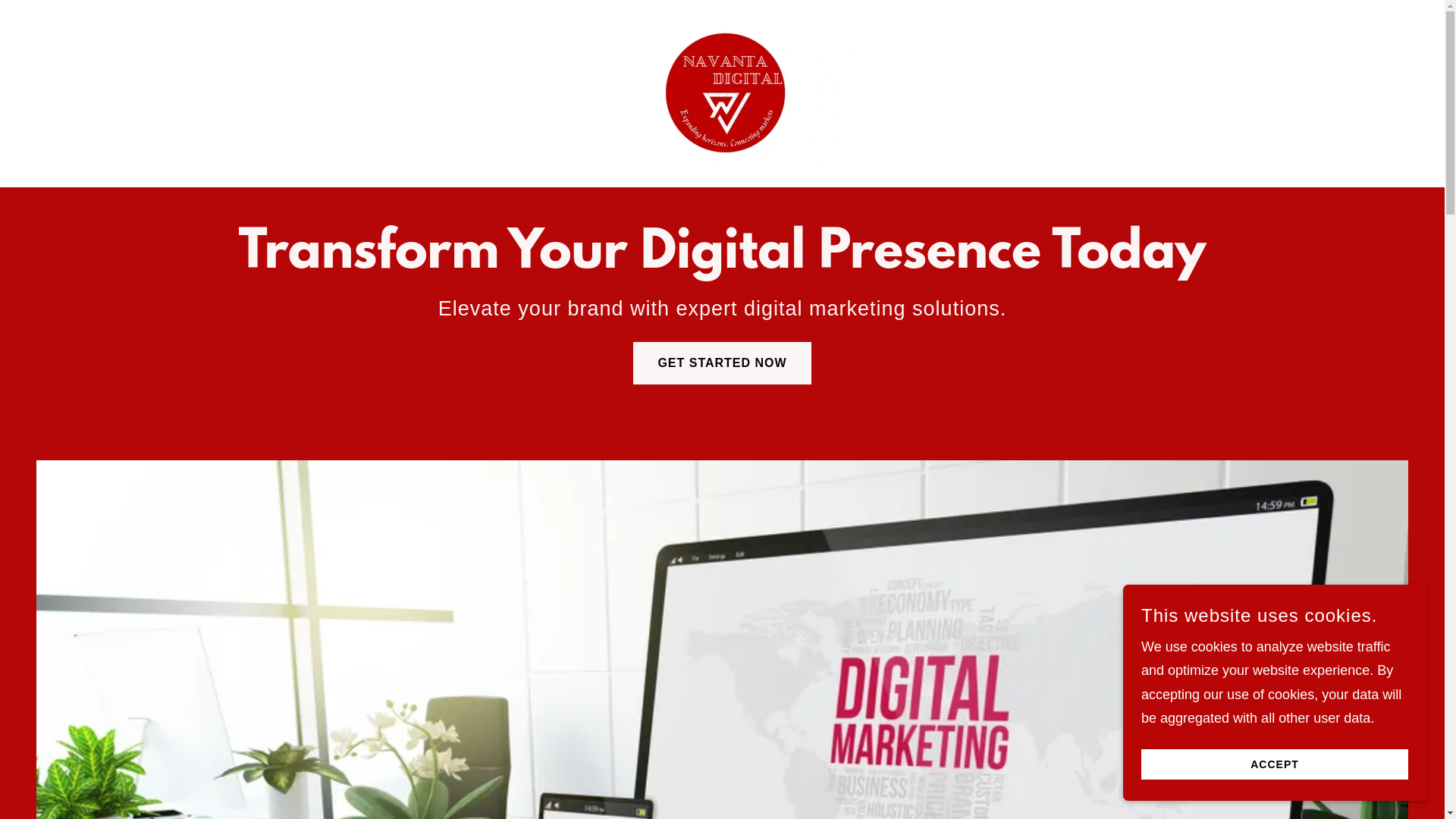 website screenshot of https://navantadigital.com/
