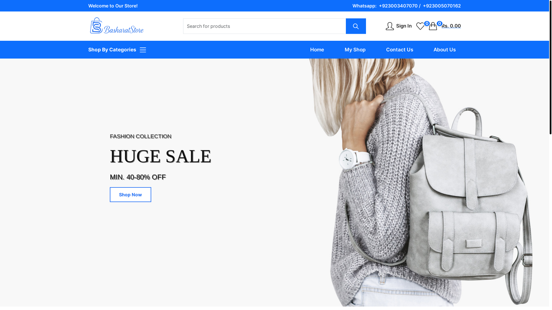 website screenshot of https://basharatstore-nextapp.pages.dev/
