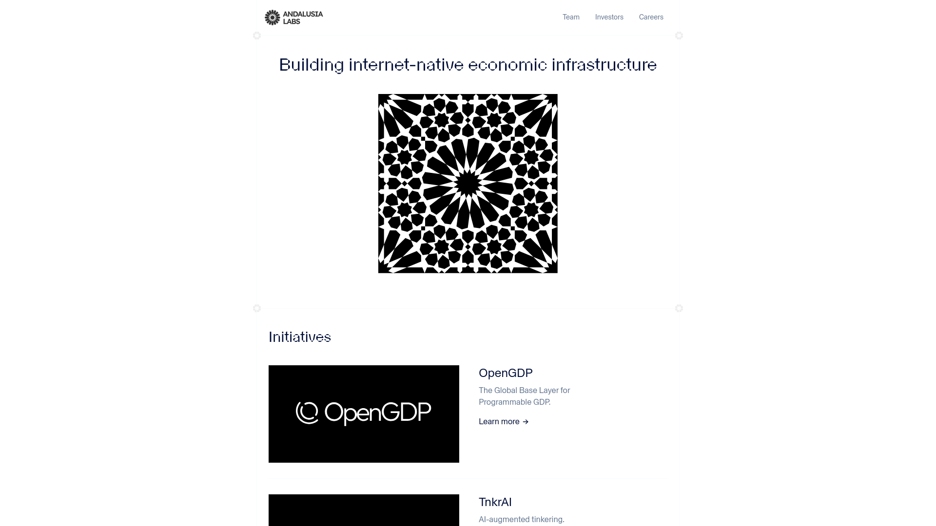 website screenshot of https://andalusia-labs.company/