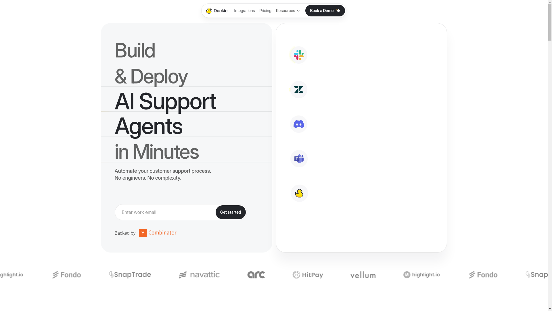 website screenshot of https://duckiesolution.com/