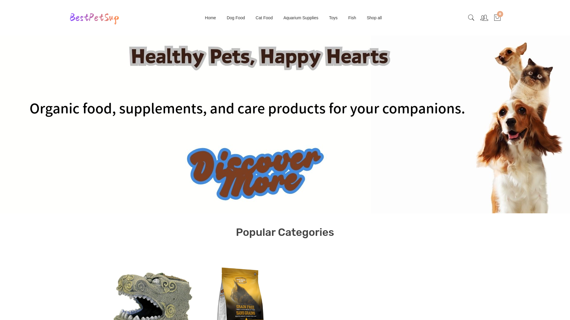 website screenshot of https://bestpetsup.com
