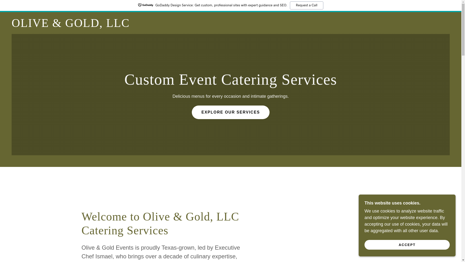 website screenshot of https://oliveandgoldllc.com/