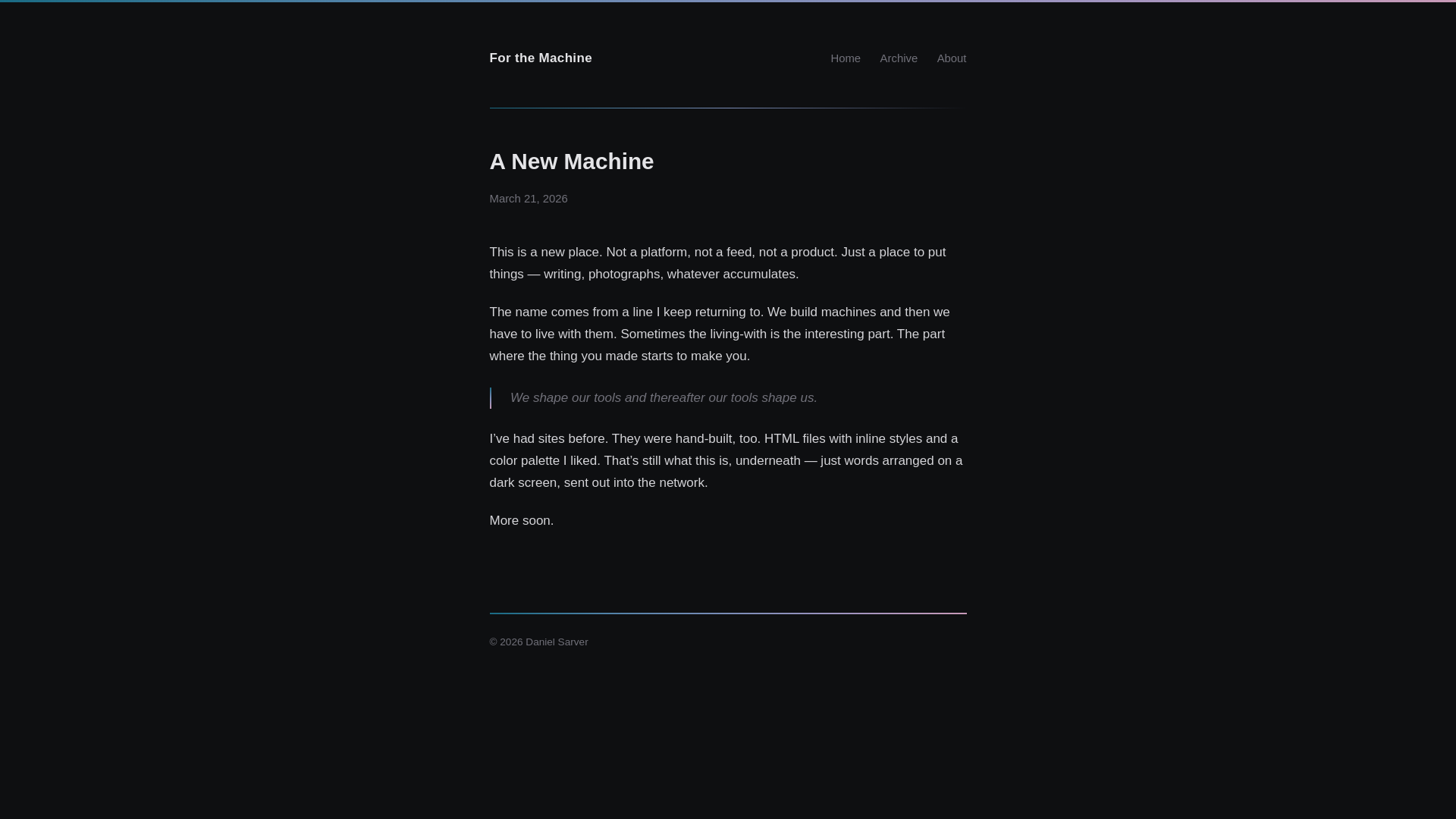 website screenshot of https://for-the-machine.pages.dev/