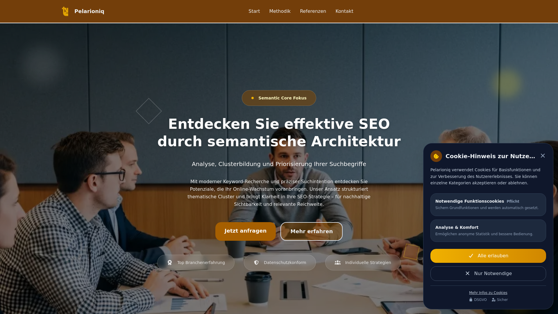 website screenshot of https://pelarioniq.com/