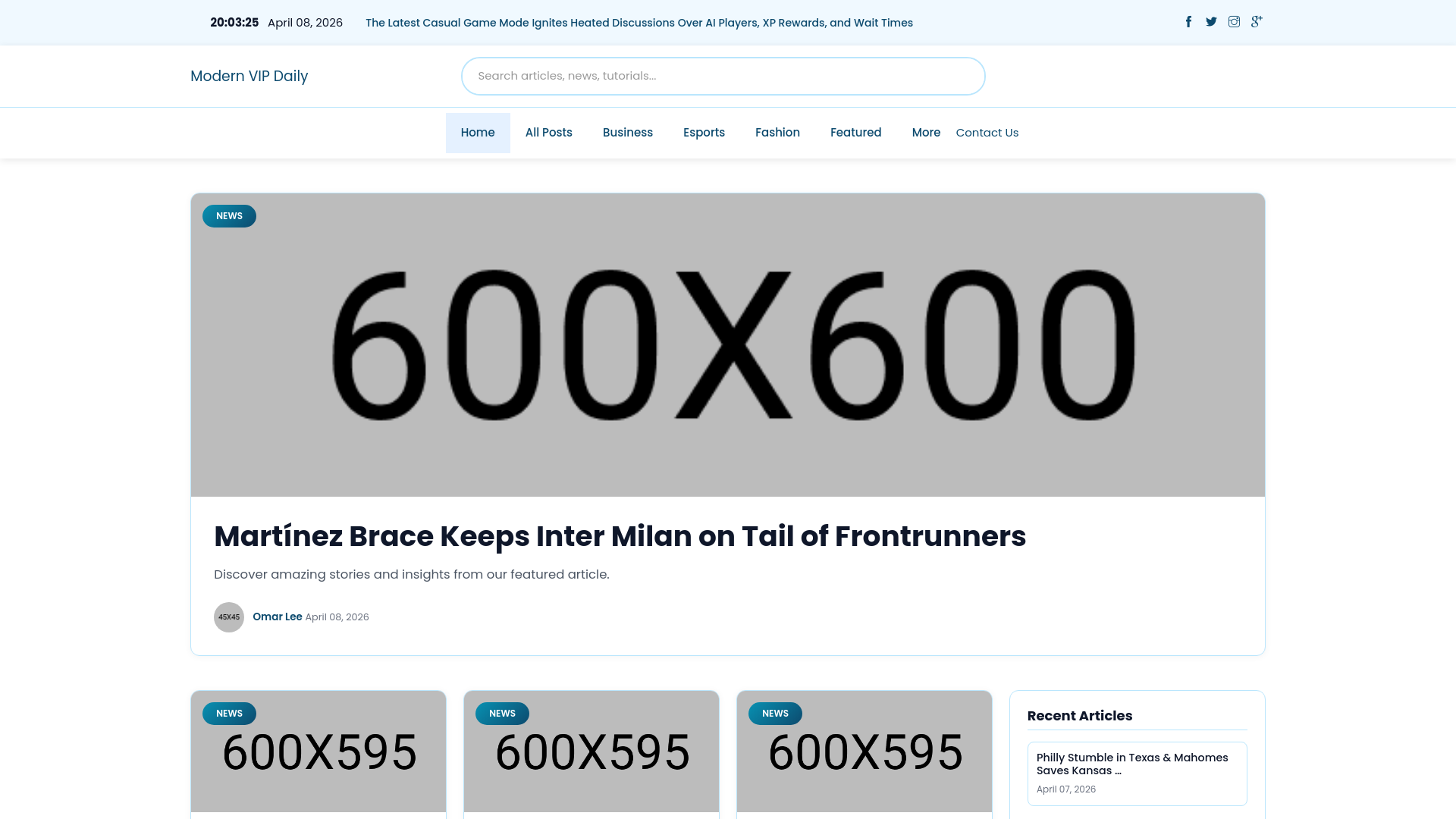 website screenshot of https://modernvipdaily.nl/
