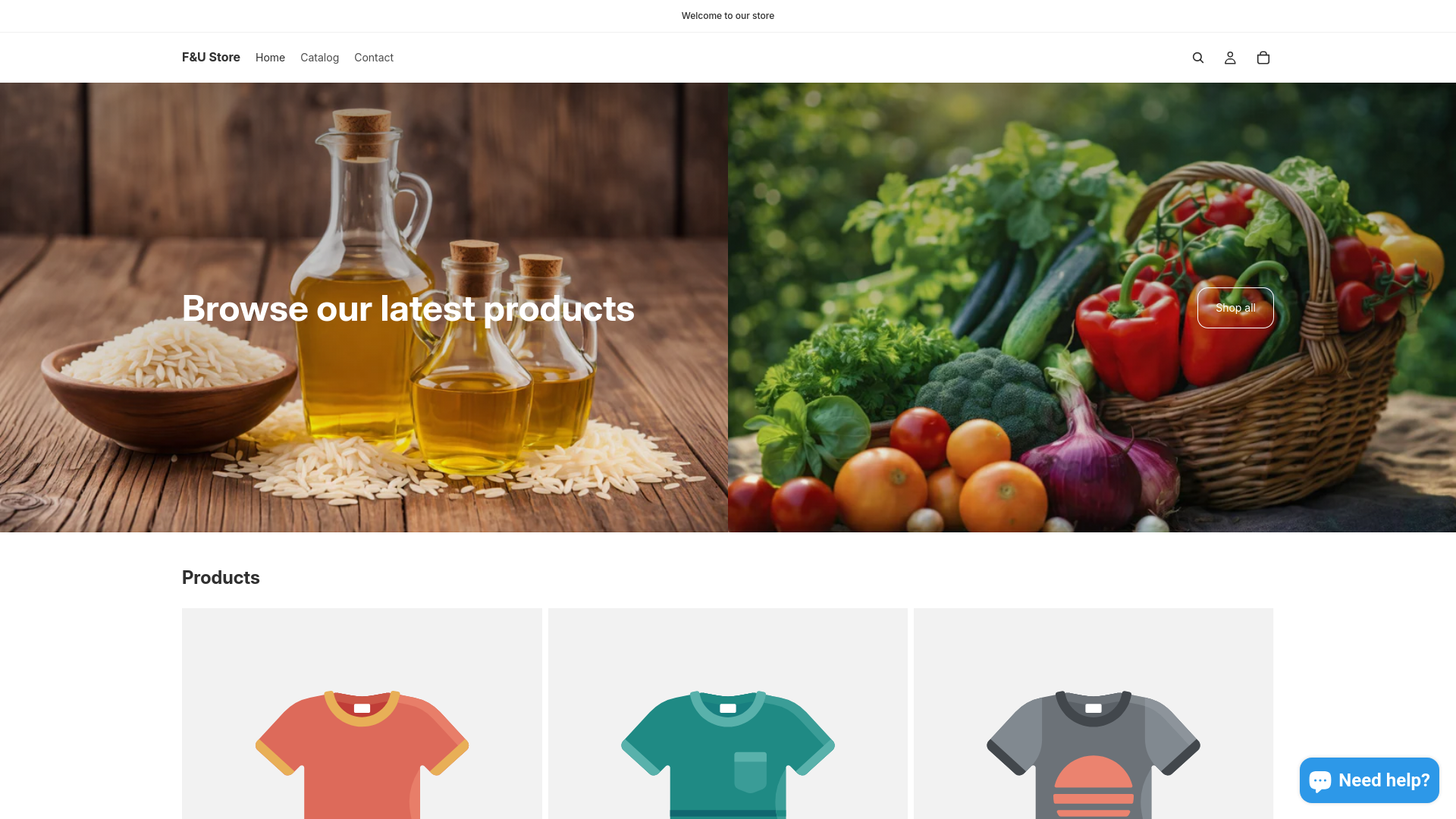 website screenshot of https://fandustore.ae