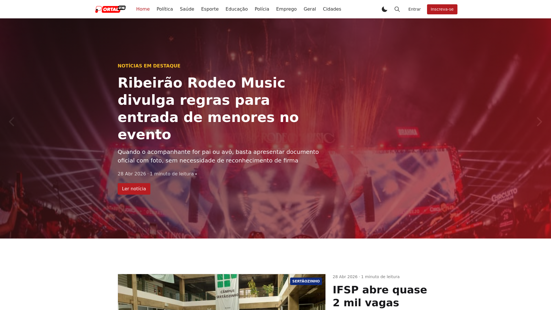 website screenshot of https://portal016.com/