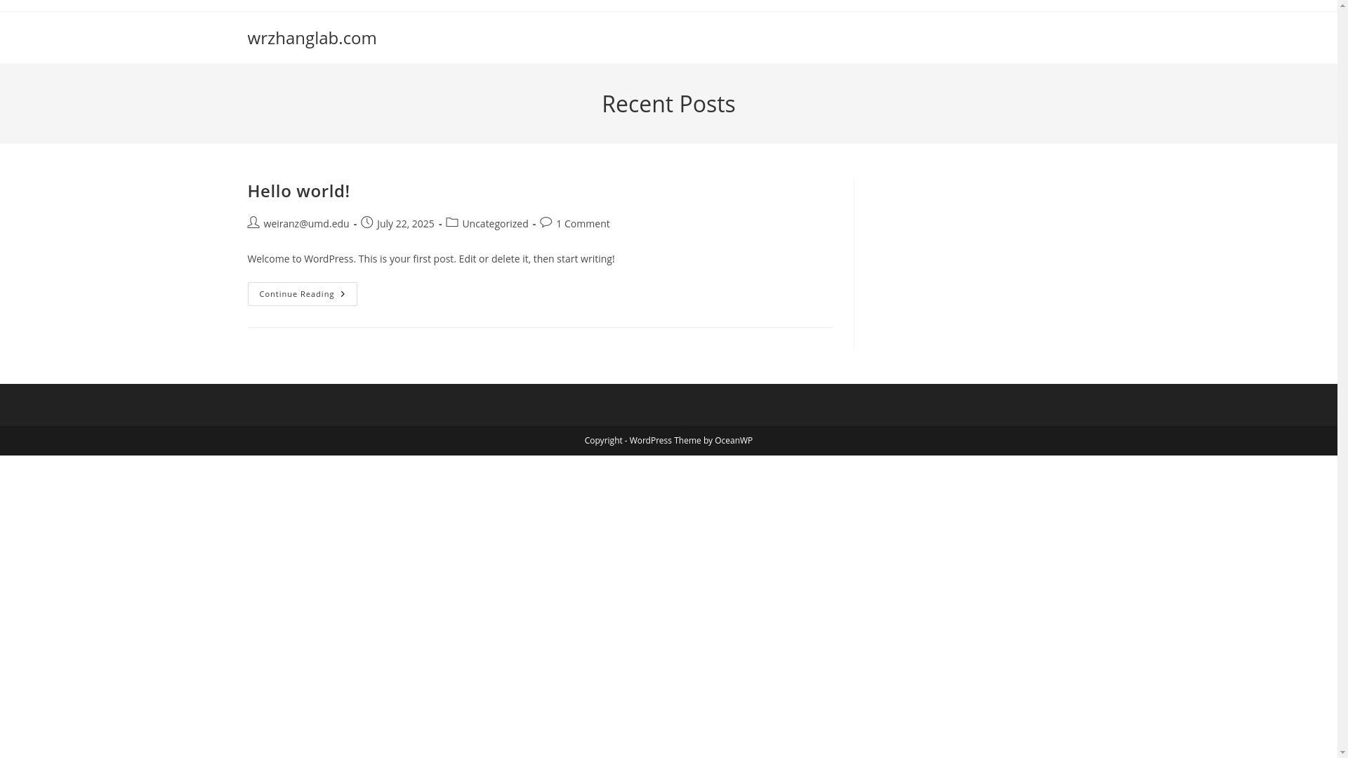 website screenshot of https://wrzhanglab.com/