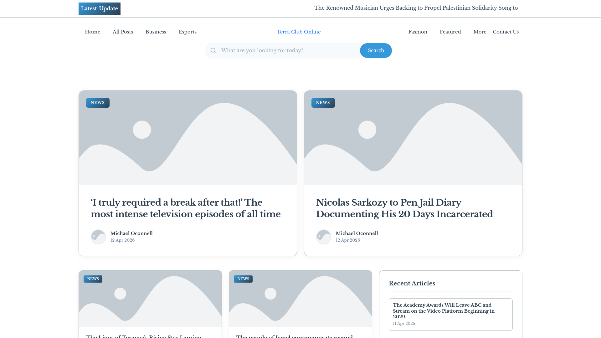 website screenshot of https://terraclubonline.nl