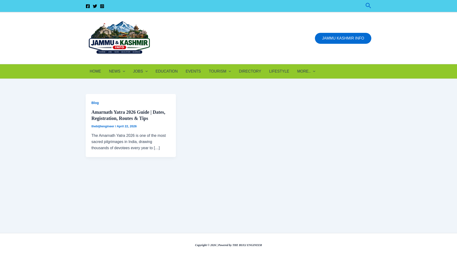 website screenshot of https://jammukashmirinfo.com/