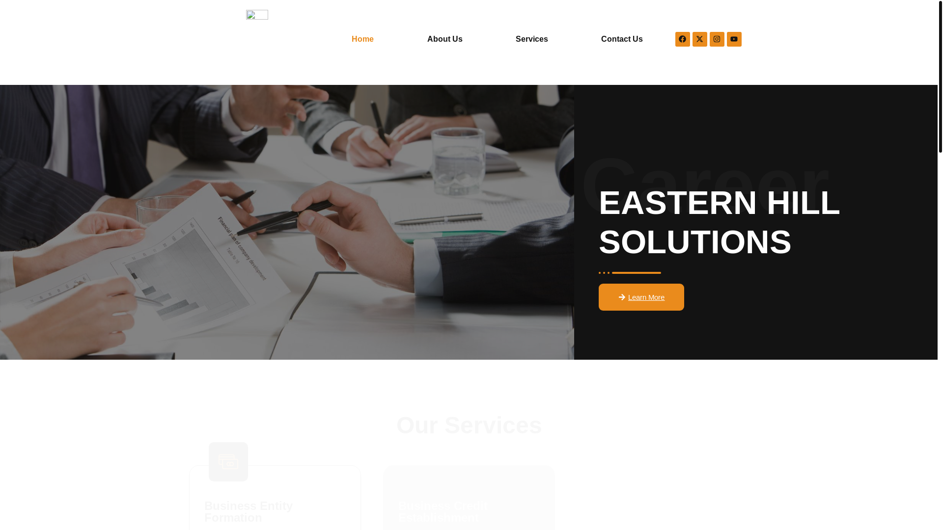 website screenshot of https://easternhillsolutions.com/