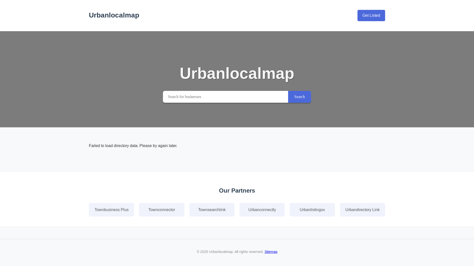 website screenshot of https://urbanlocalmap.pages.dev/