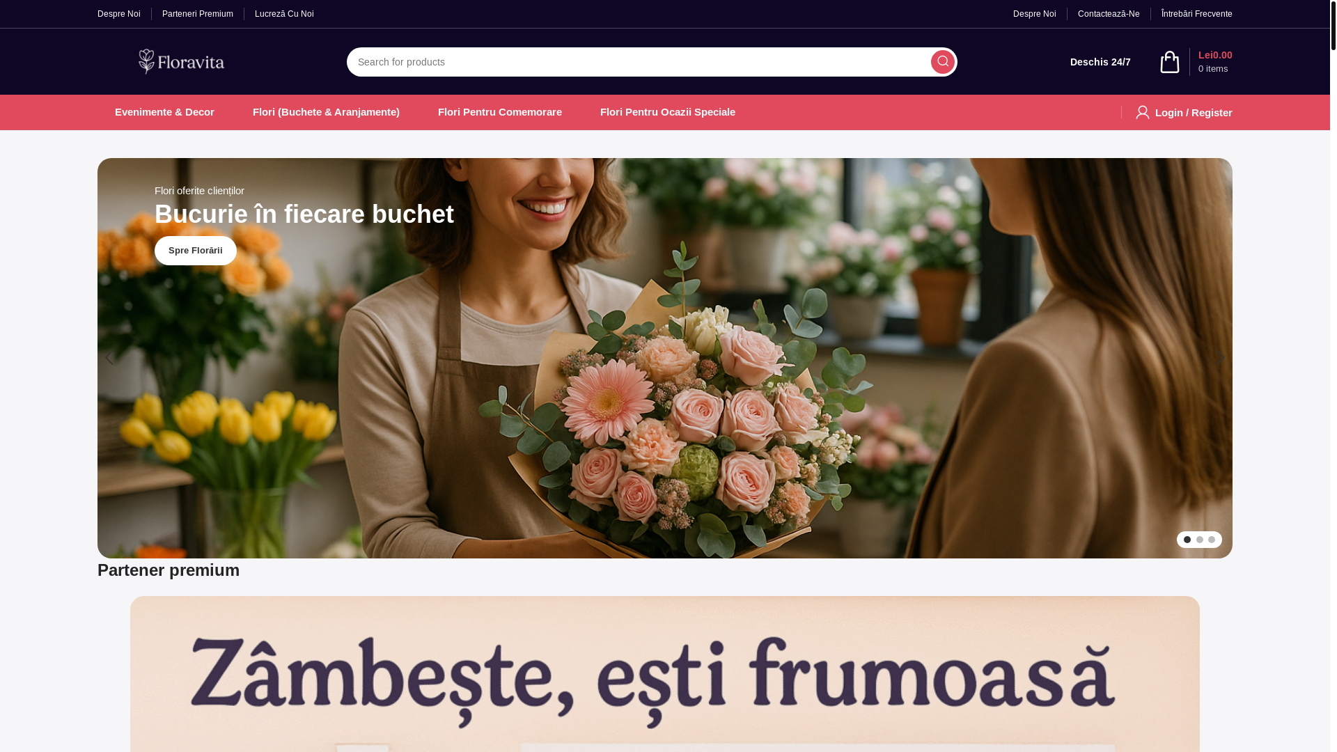 website screenshot of https://floravita.ro/