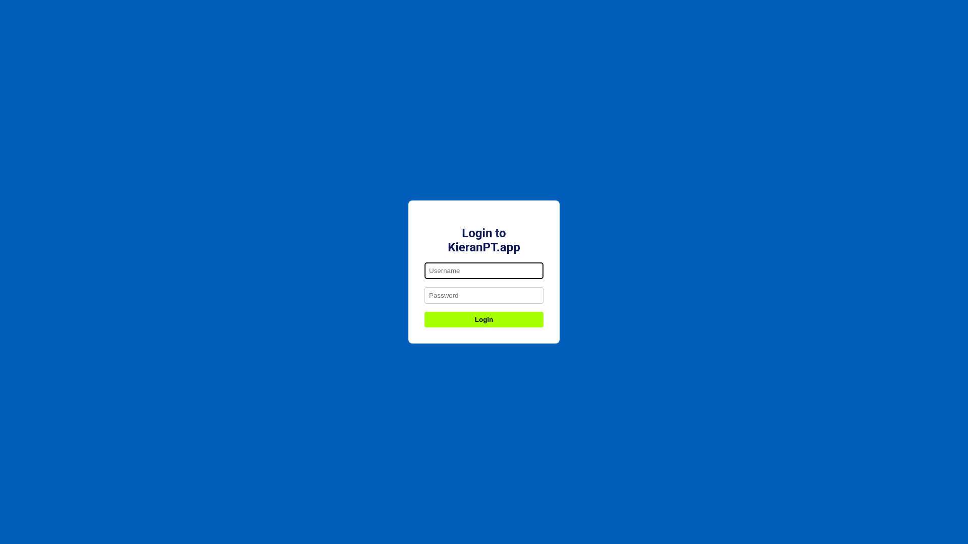 website screenshot of https://kieranpt.app/