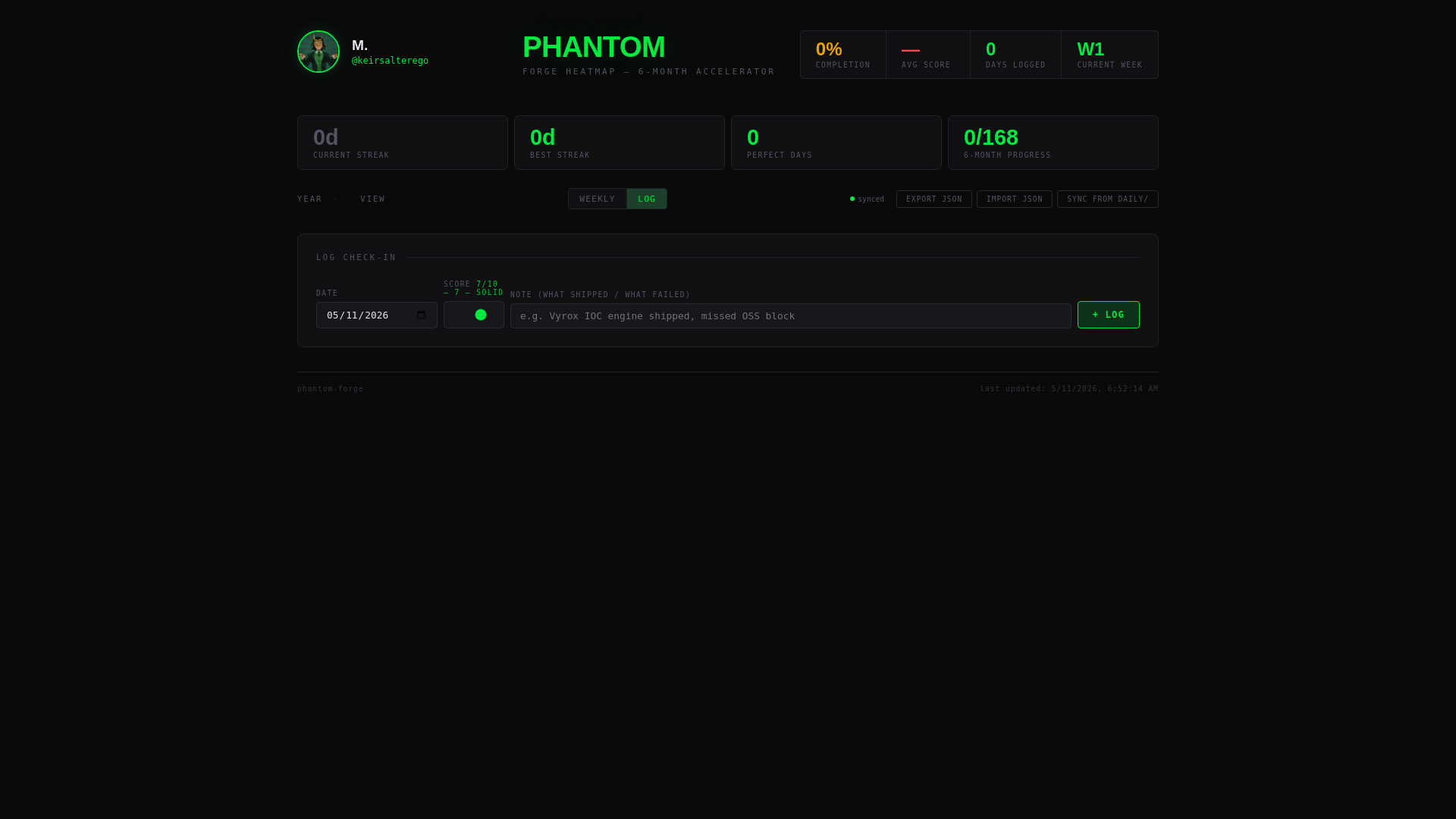 website screenshot of https://phantom-forge.pages.dev/