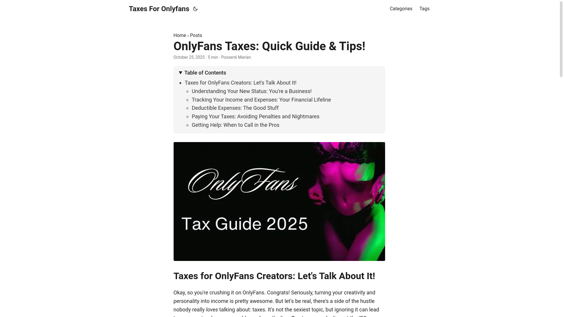 website screenshot of https://taxes-for-onlyfans.pages.dev/