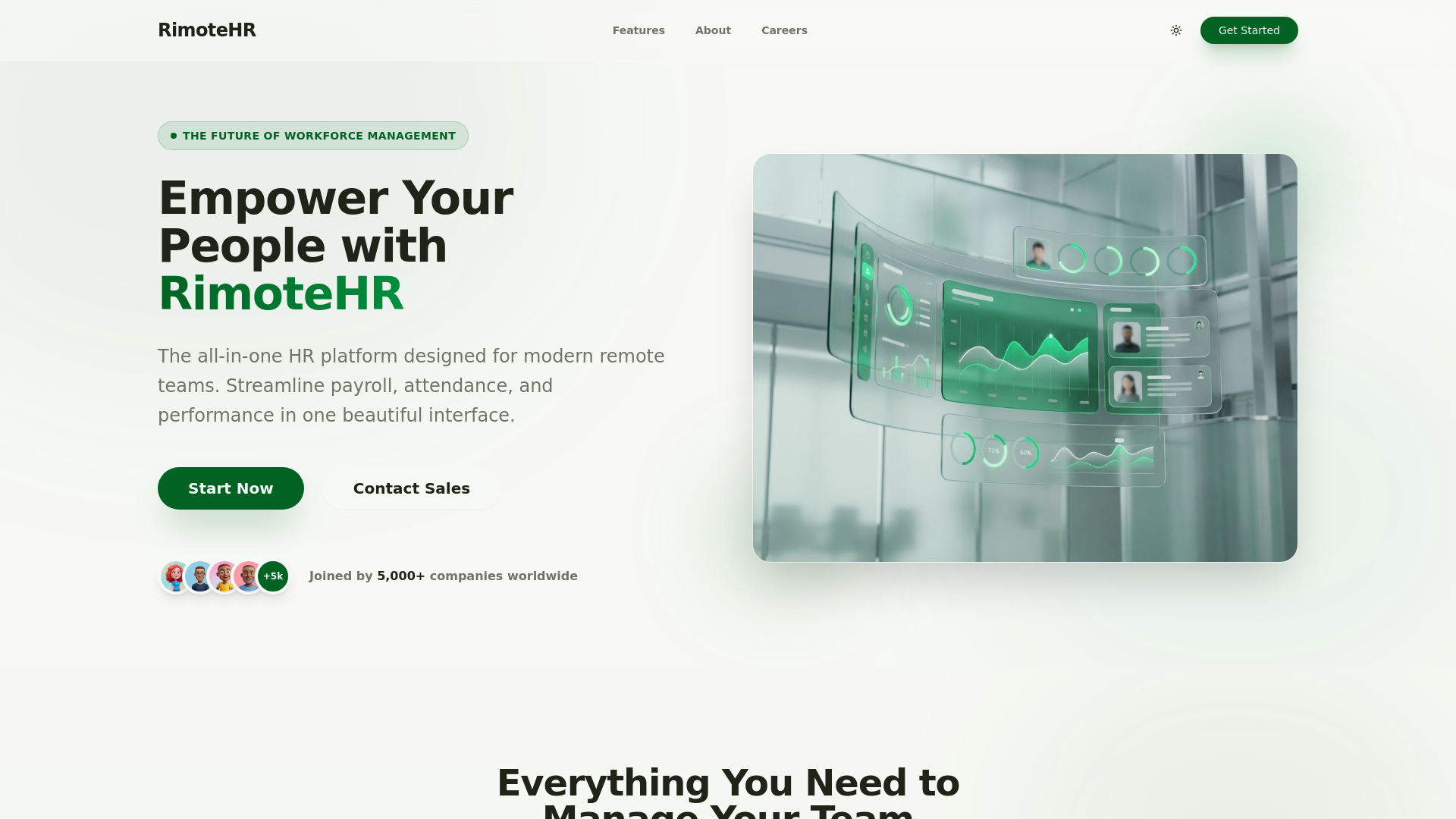 website screenshot of https://rimotehr.com/